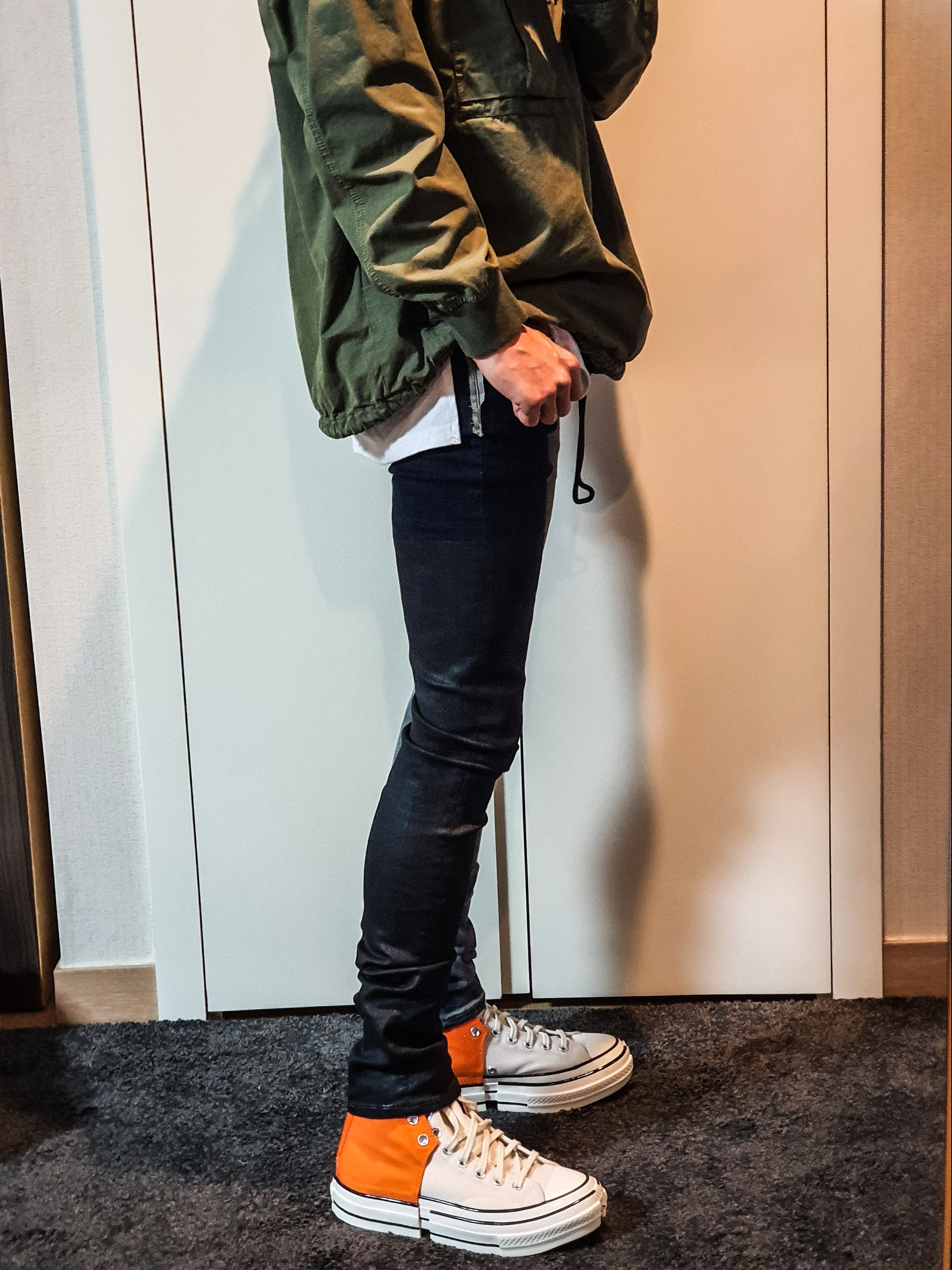 Converse x Feng Chen Wang Chuck 70 2-in-1 Persimmon Orange 착용 스타일 - 2