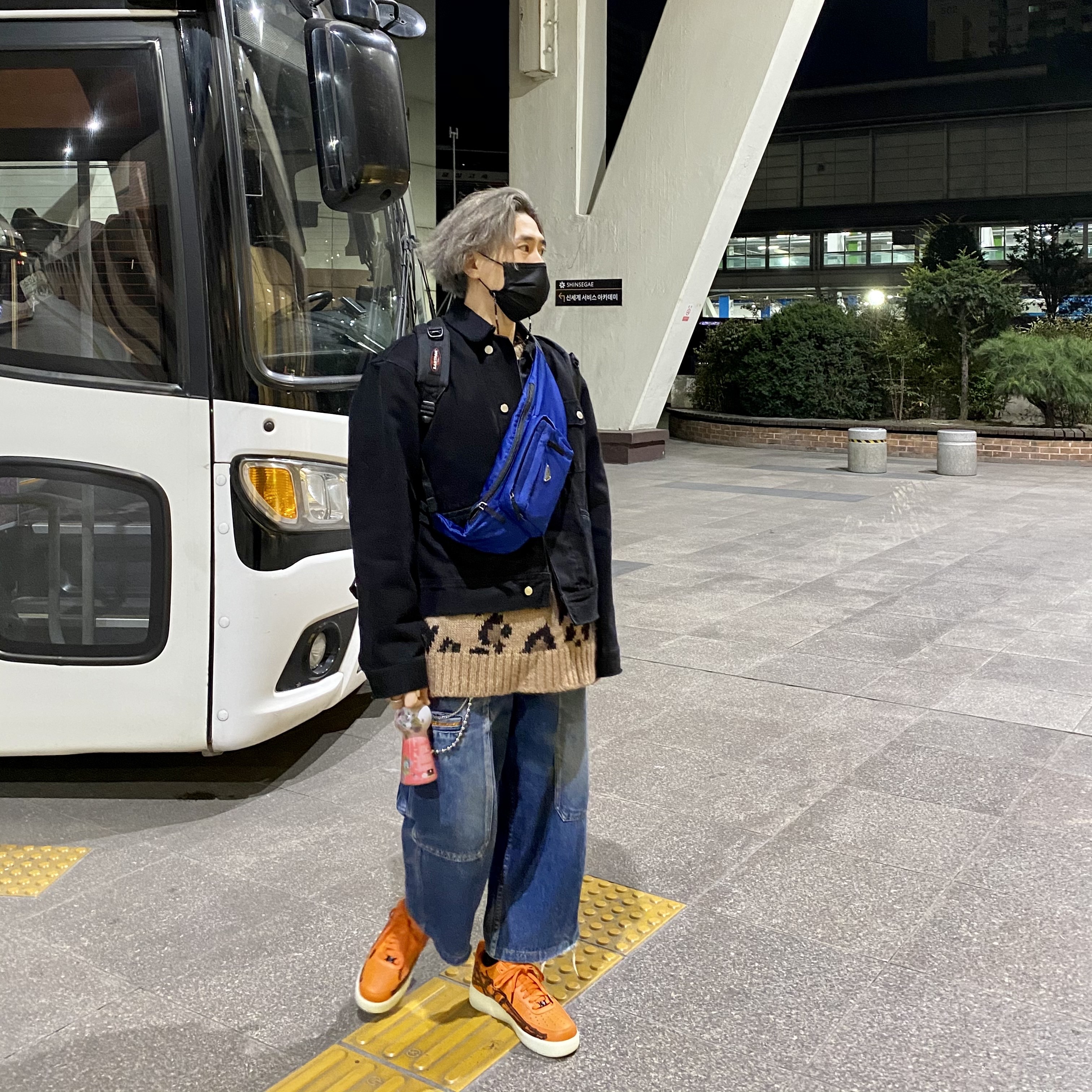 Nike Air Force 1 Low '07 Orange Skeleton 착용 스타일 - 2