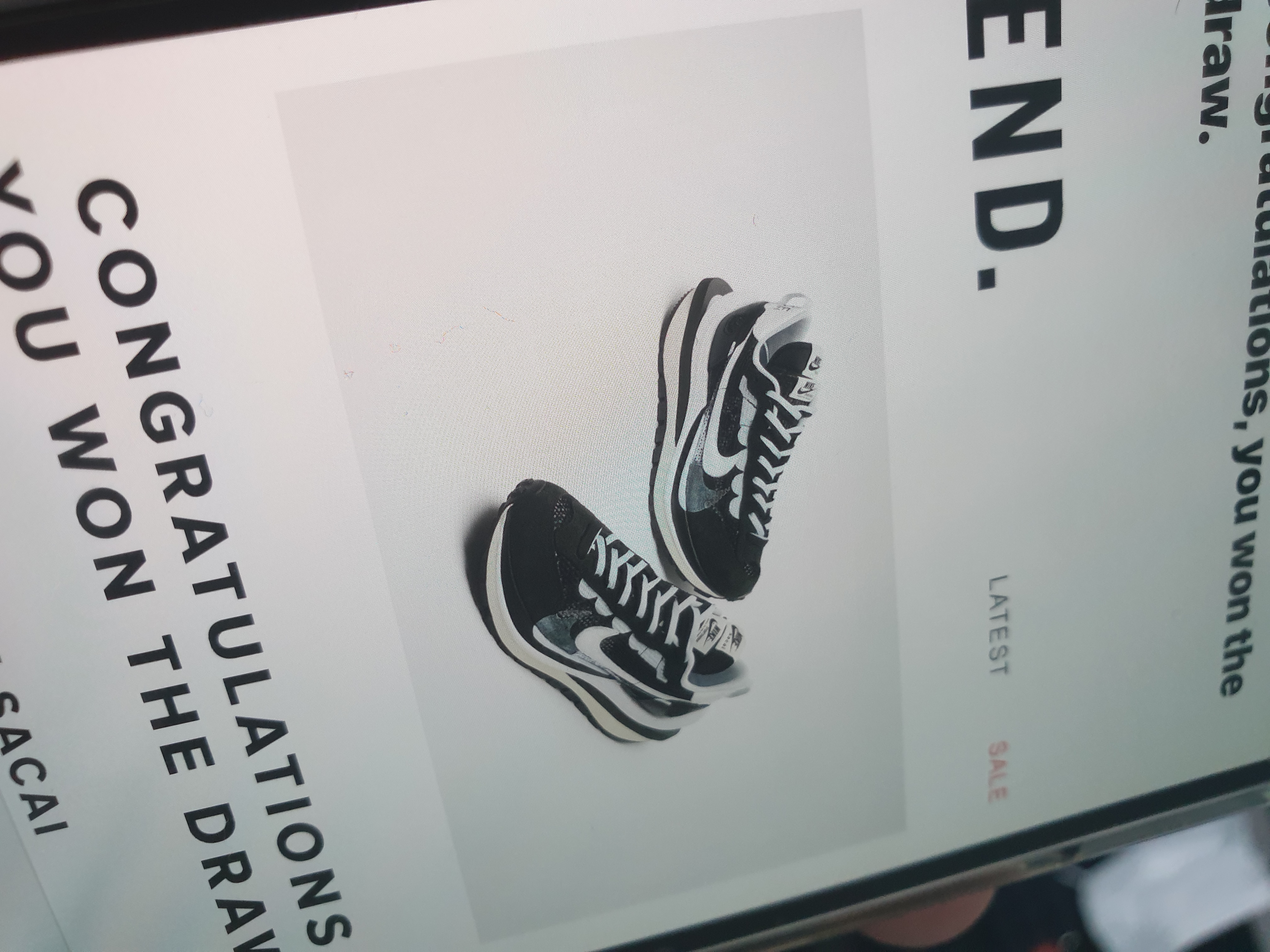 Nike x Sacai VaporWaffle Black White 착용 스타일