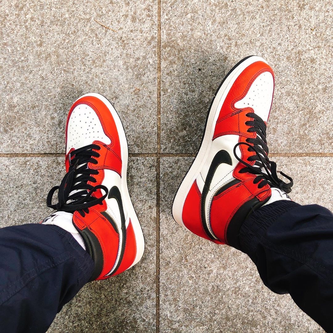 Jordan 1 Retro High OG Defiant SB LA to Chicago 착용 스타일 - 1