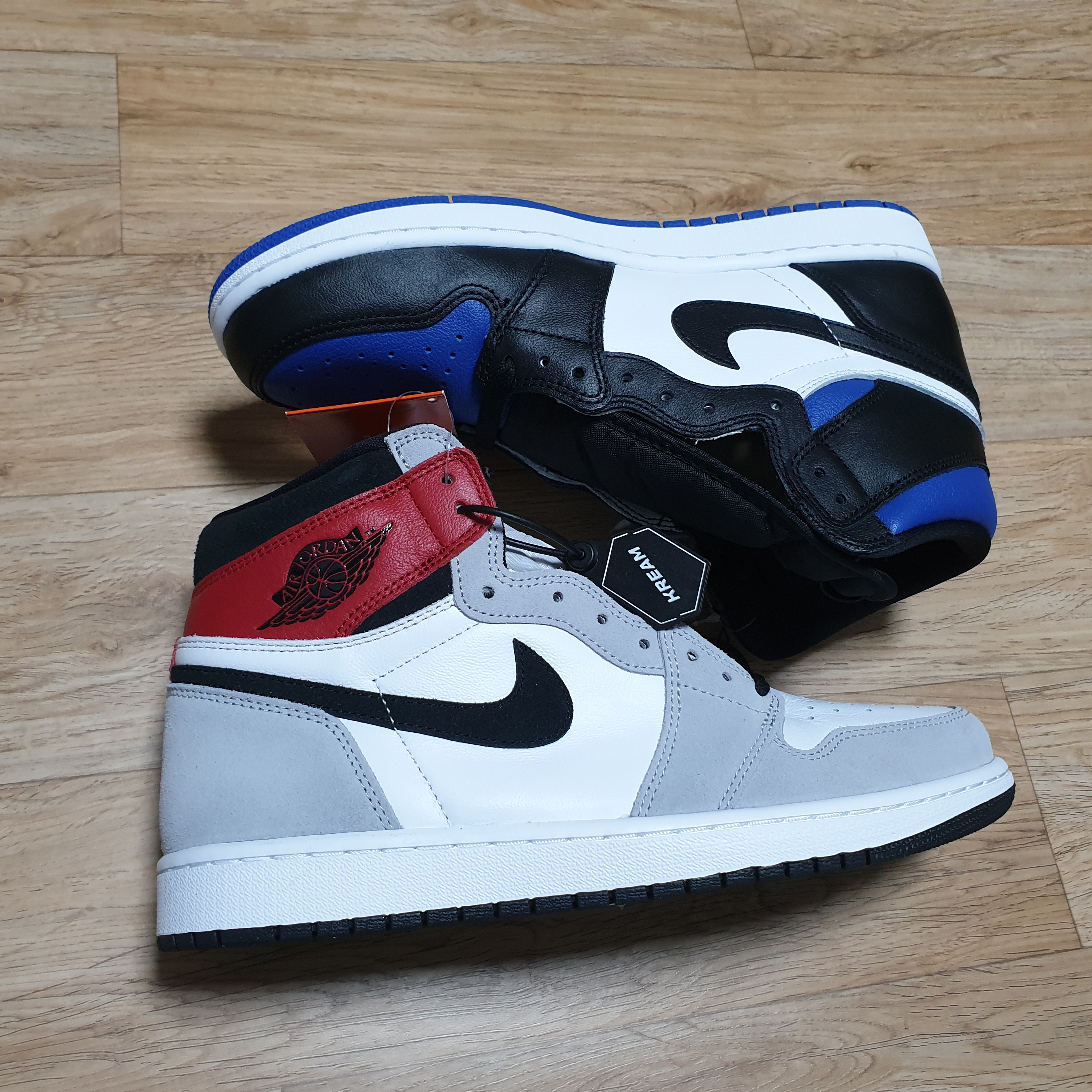 Jordan 1 Retro High OG Royal Toe, Jordan 1 Retro High OG Light Smoke Grey 착용 스타일
