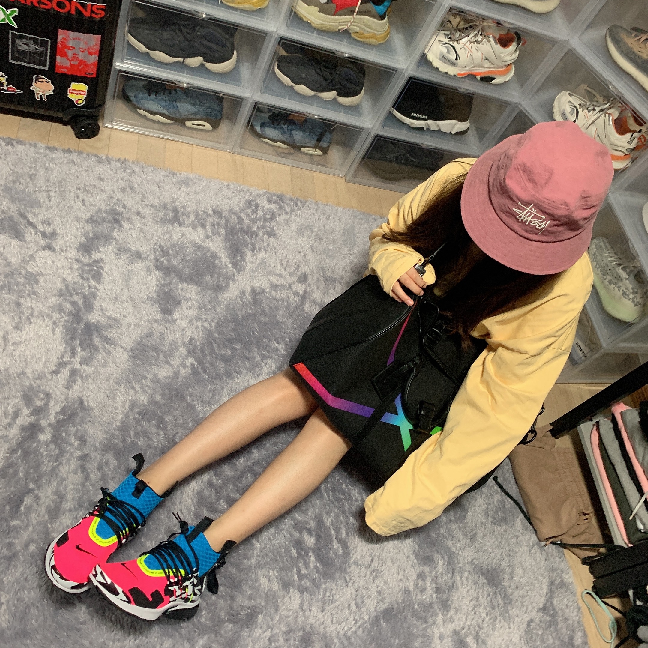 Nike x Acronym Air Presto Mid Racer Pink 착용 스타일