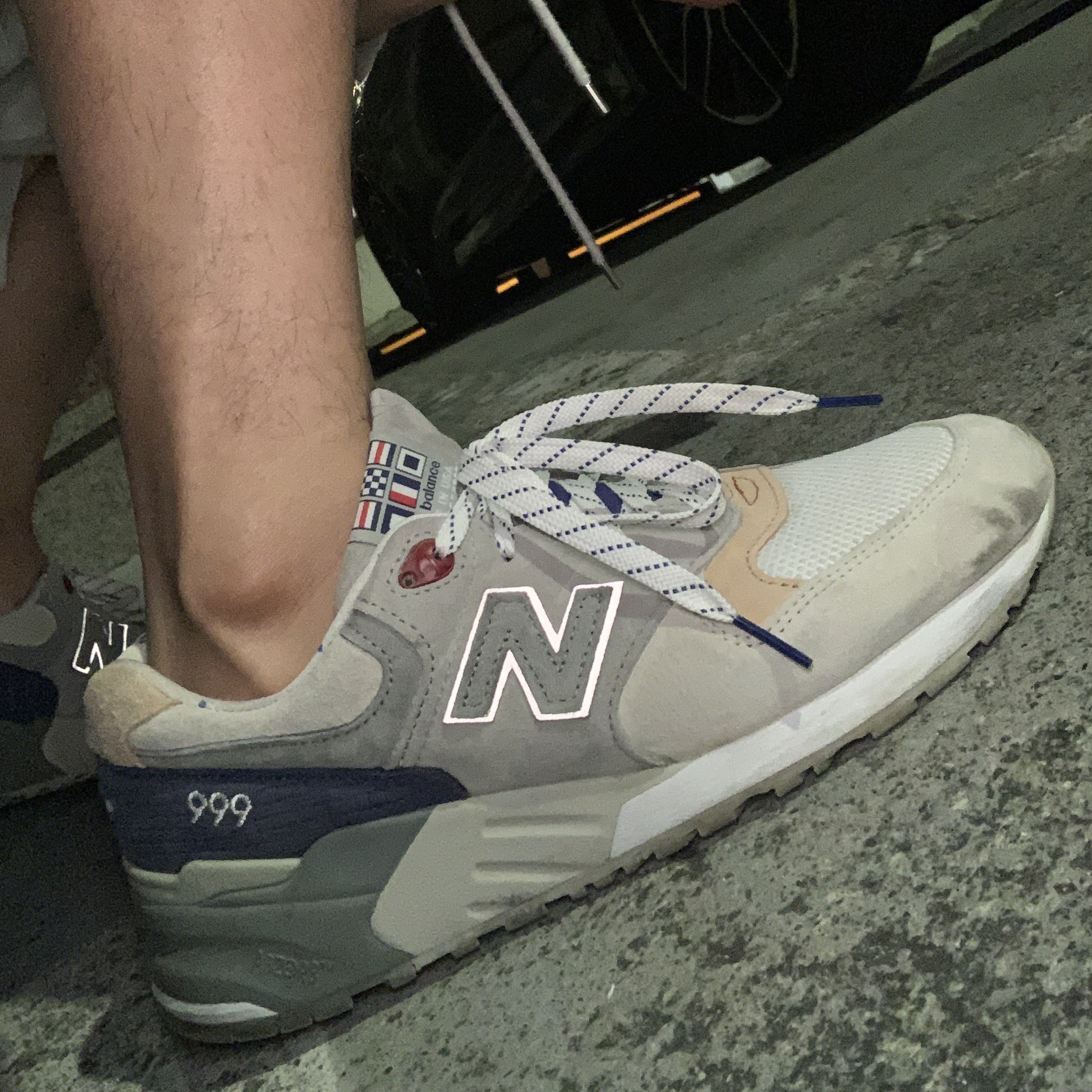 New Balance x Concepts 999 Made in USA Hyannis Blue (Regular Box) 착용 스타일