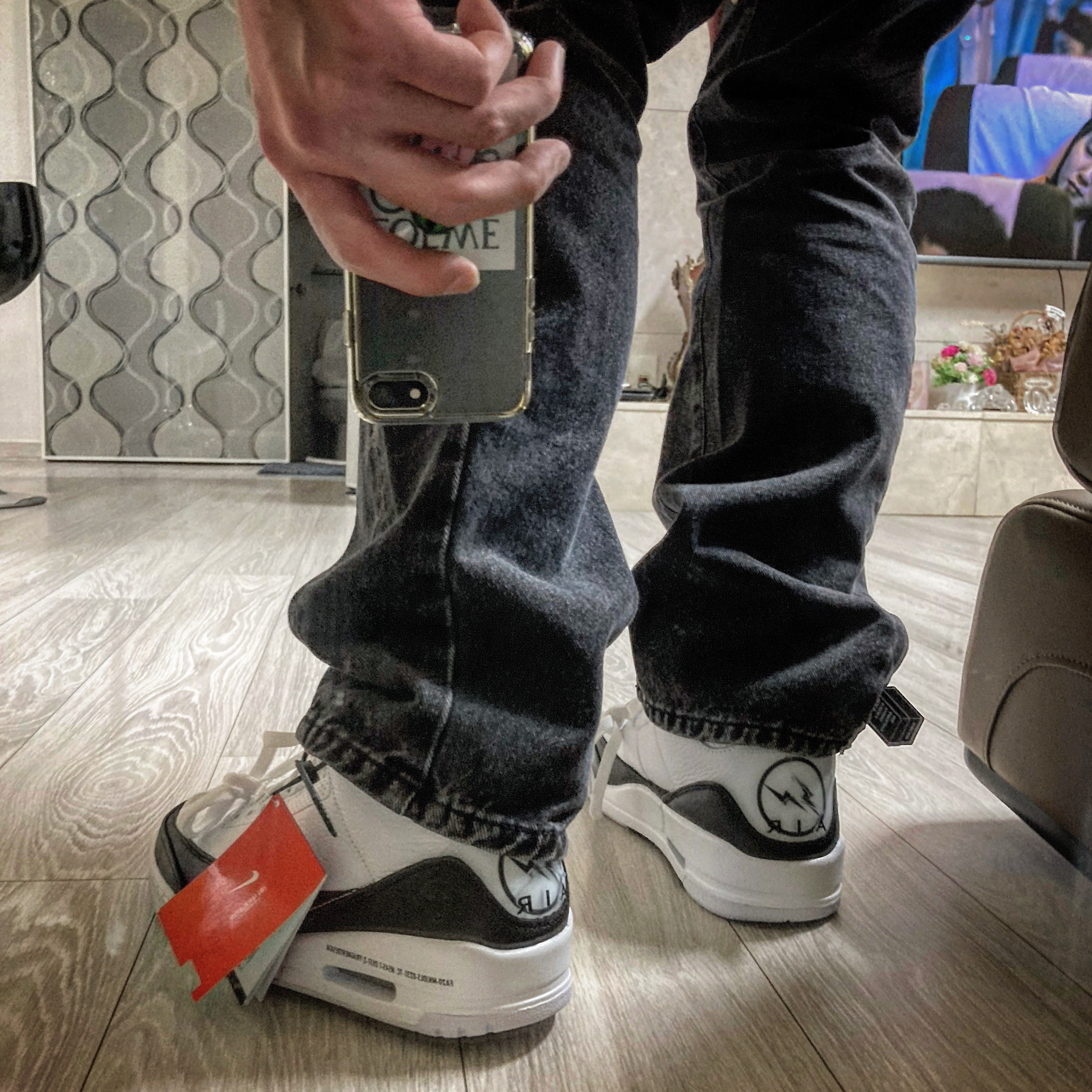 Jordan 3 x Fragment Retro SP White Black 착용 스타일