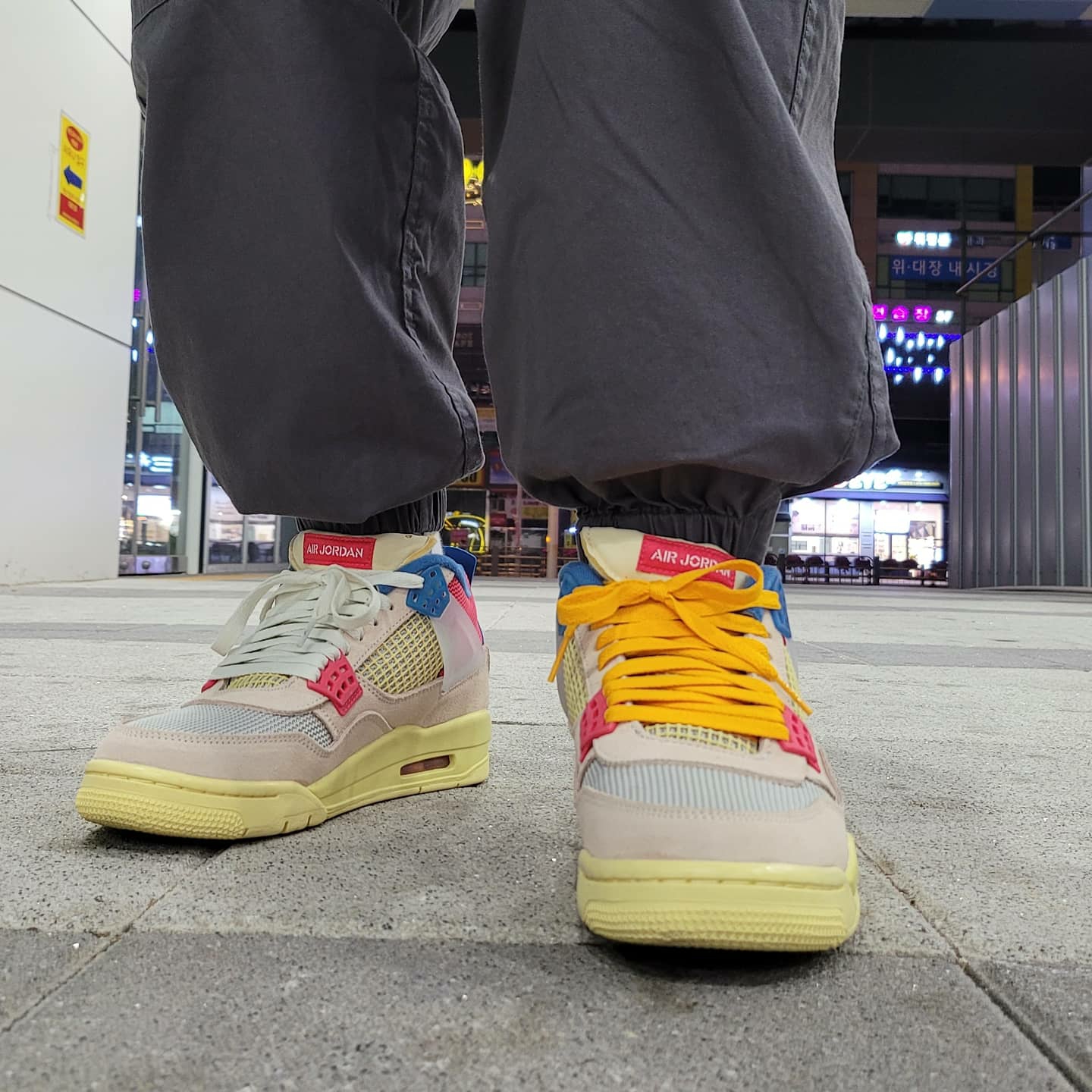 Jordan 4 x Union Retro Guava Ice 착용 스타일