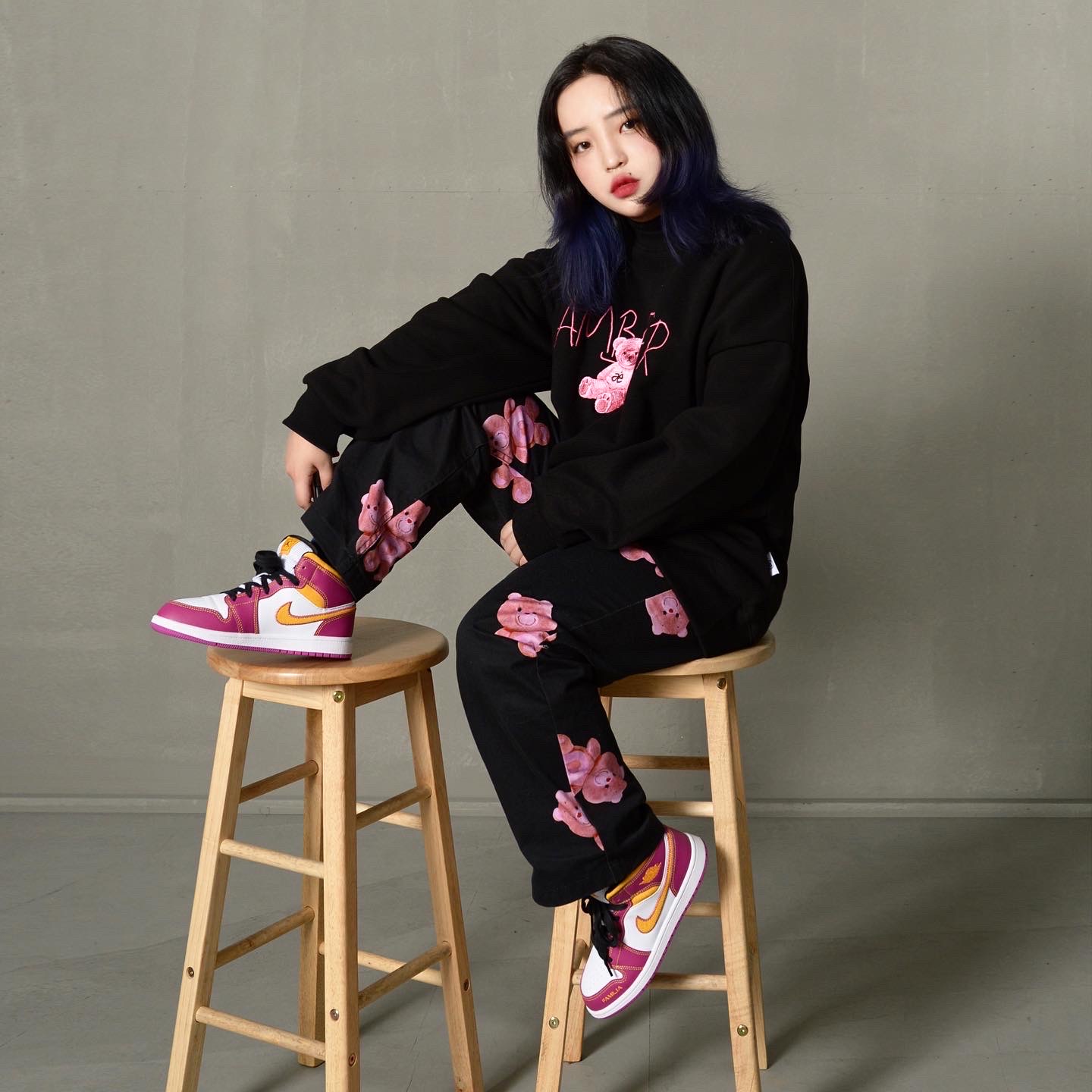 (PS) Jordan 1 Mid DOD Familia, Jordan 1 Mid DOD Familia 착용 스타일 - 1