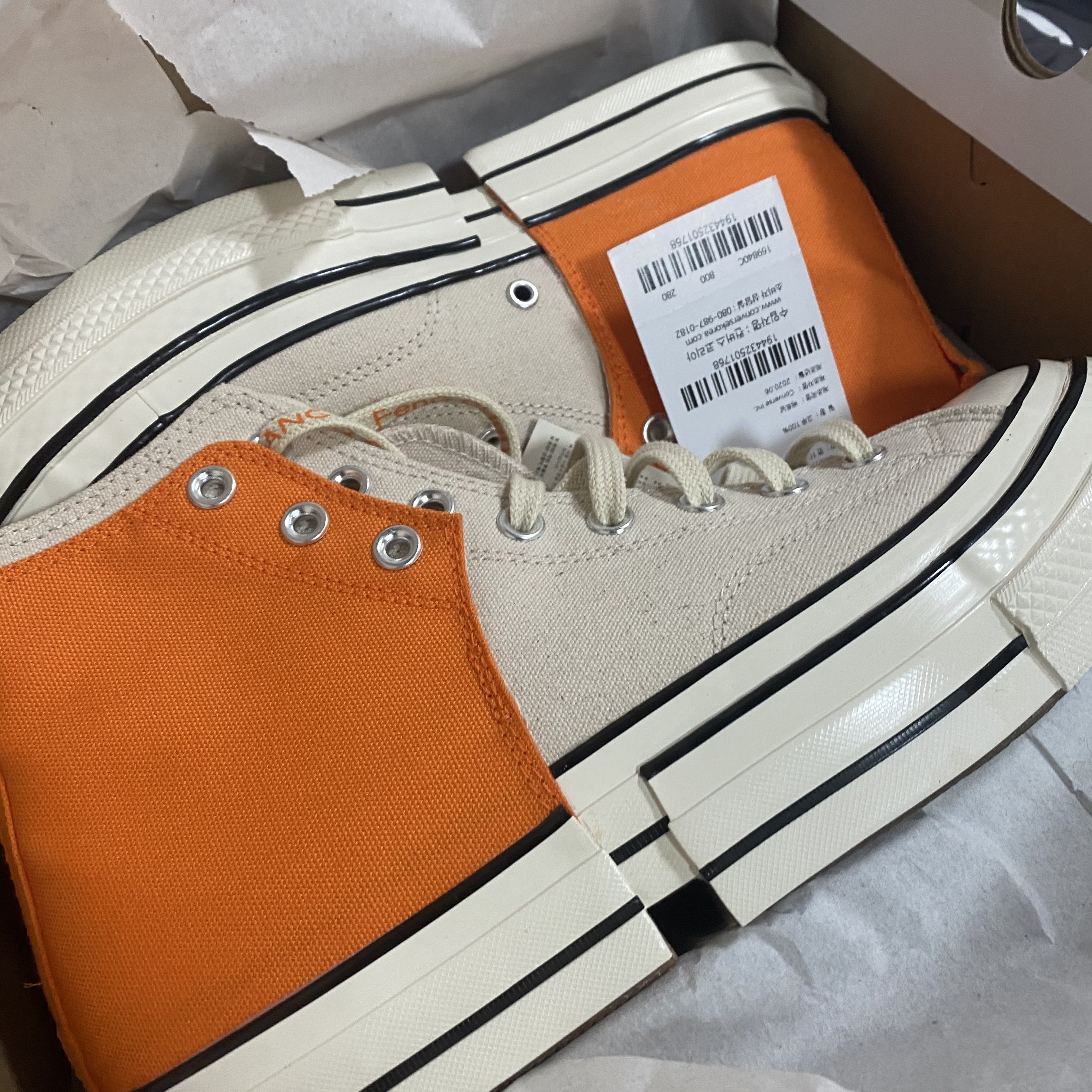 Converse x Feng Chen Wang Chuck 70 2-in-1 Persimmon Orange 착용 스타일 - 3