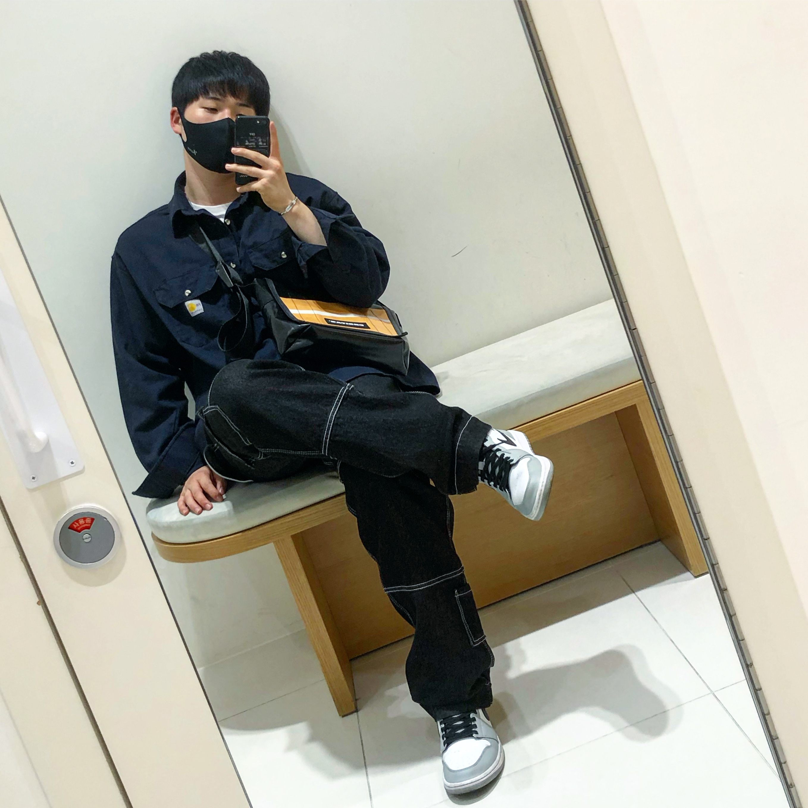Jordan 1 Mid Light Smoke Grey, (GS) Jordan 1 Mid Light Smoke Grey 착용 스타일
