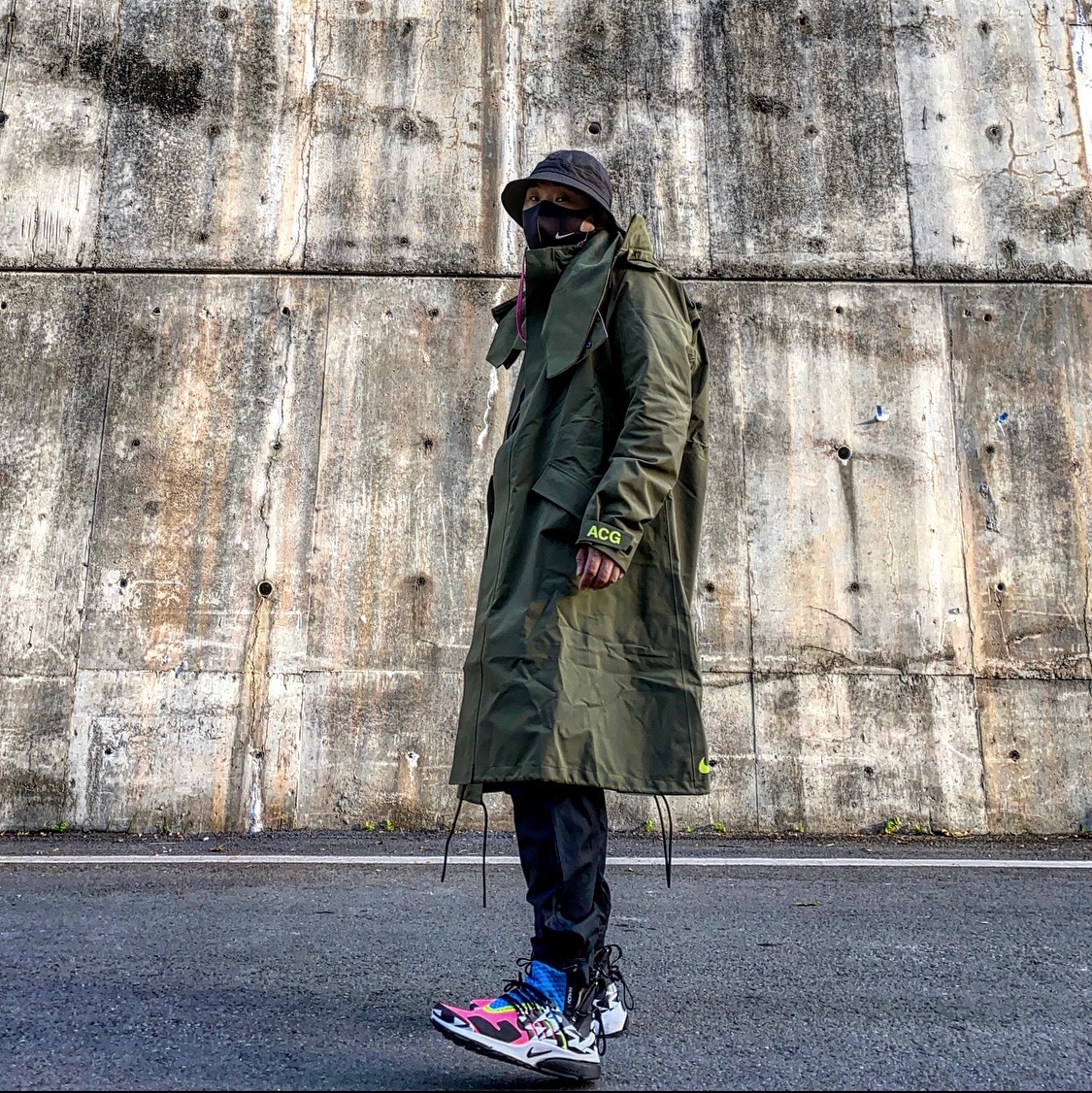 Nike x Acronym Air Presto Mid Racer Pink 착용 스타일