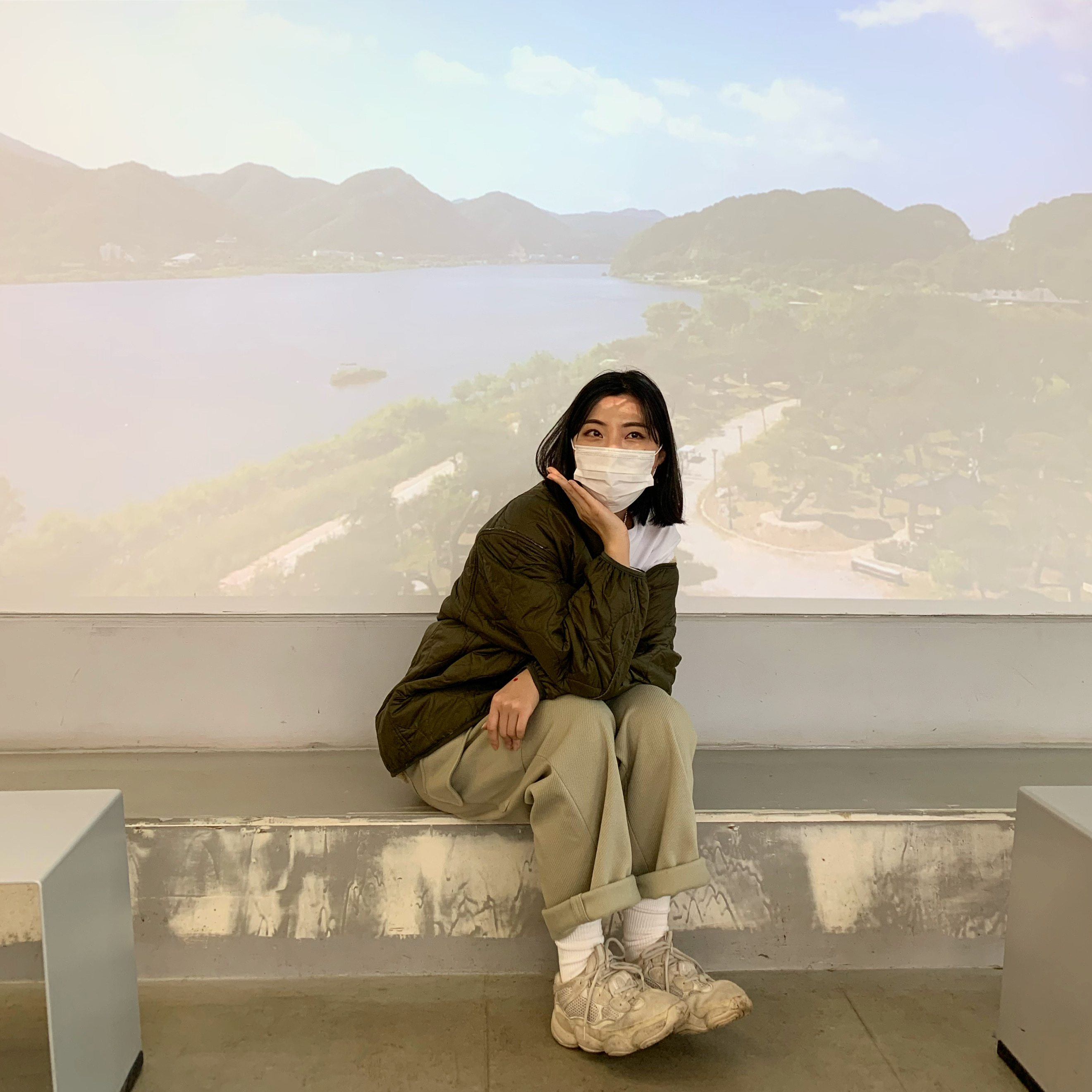 Adidas Yeezy 500 Blush 2018 착용 스타일