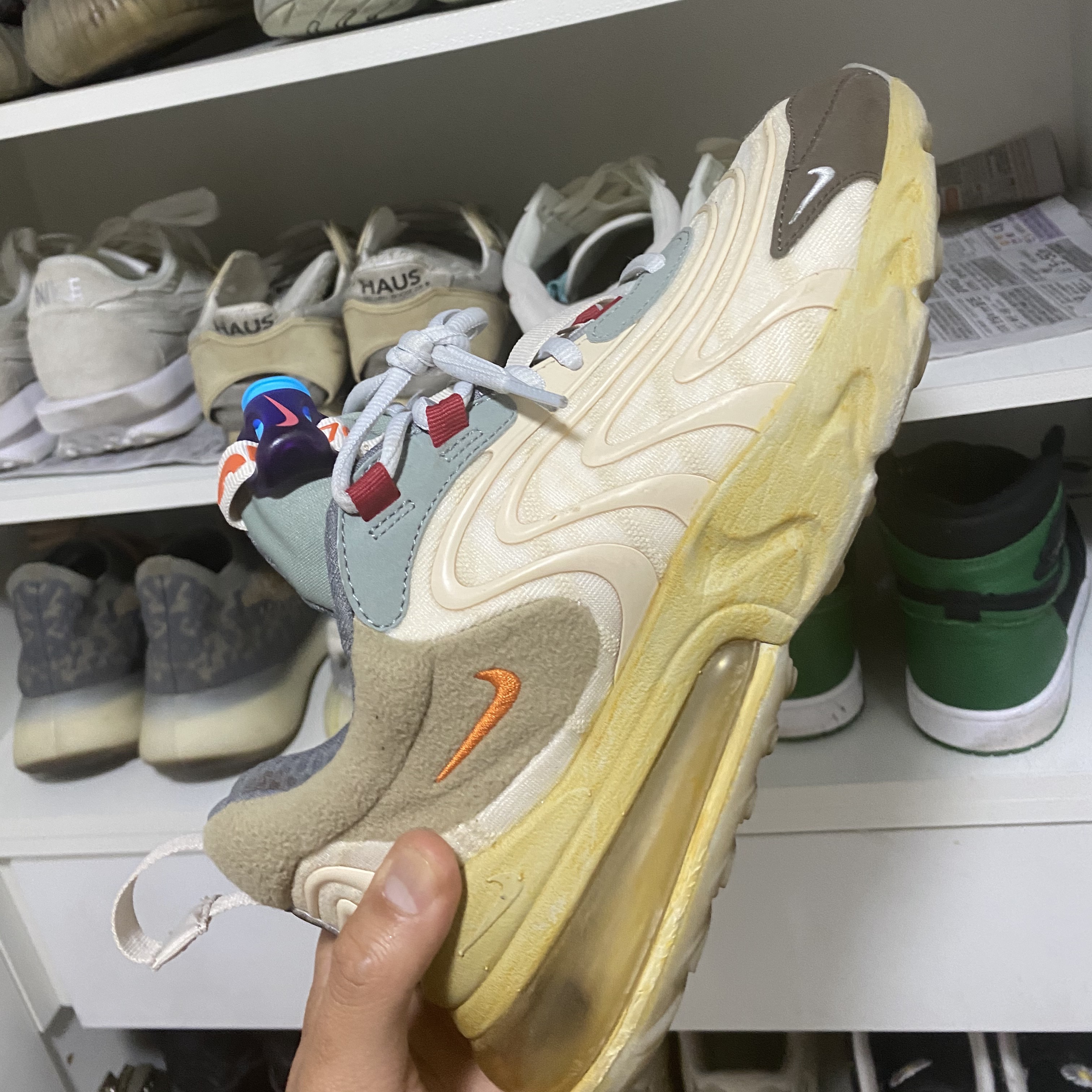 Nike x Travis Scott Air Max 270 React Cactus Trails 착용 스타일