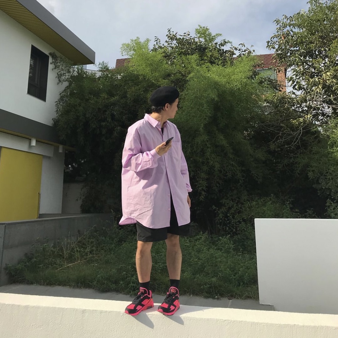 Nike x Comme des Garcons Homme Plus Air Max 180 Black 착용 스타일 - 3