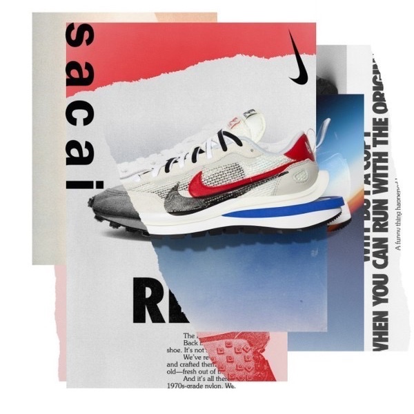 Nike x Sacai VaporWaffle Black White, Nike x Sacai VaporWaffle Royal Fuchsia 착용 스타일 - 2