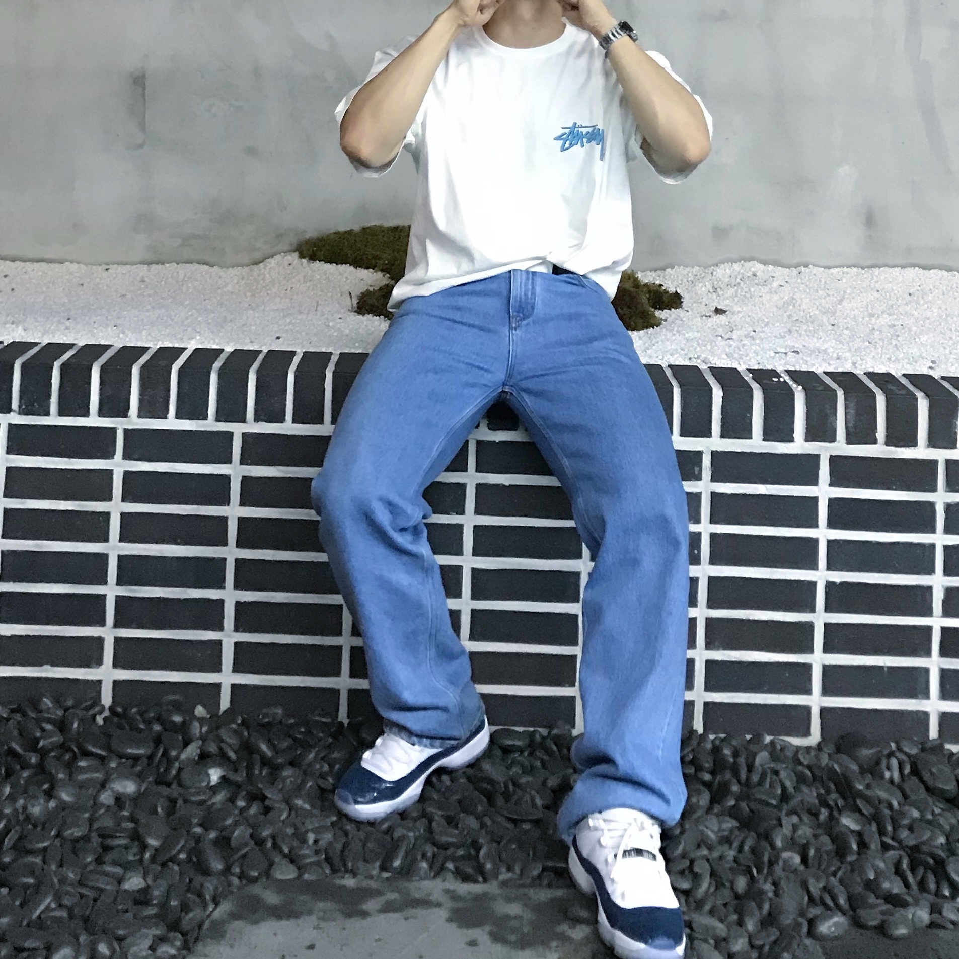 Jordan 11 Retro Low Navy Snakeskin 2019 착용 스타일