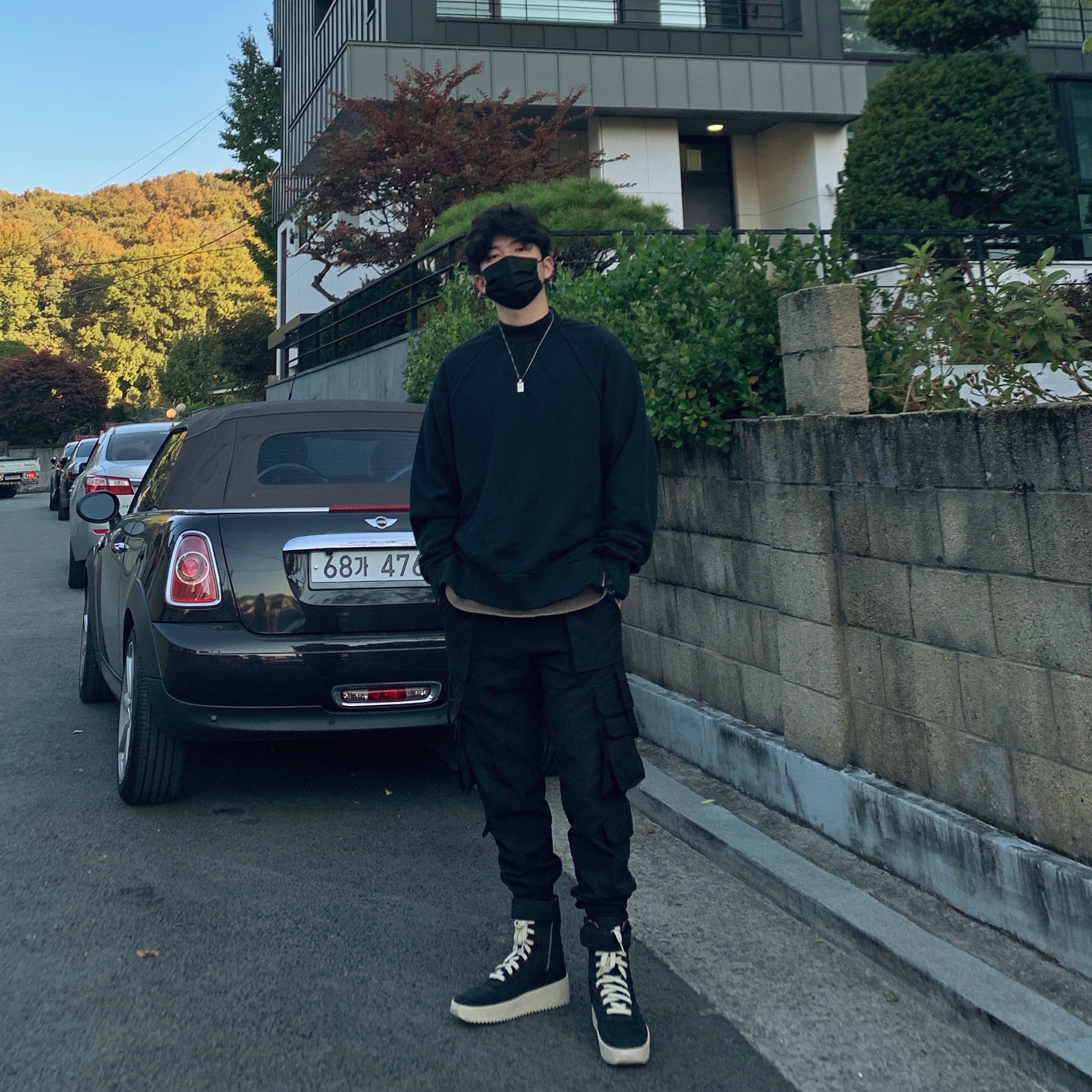 NIke x Fear of God Air Fear of God 1 Black 착용 스타일