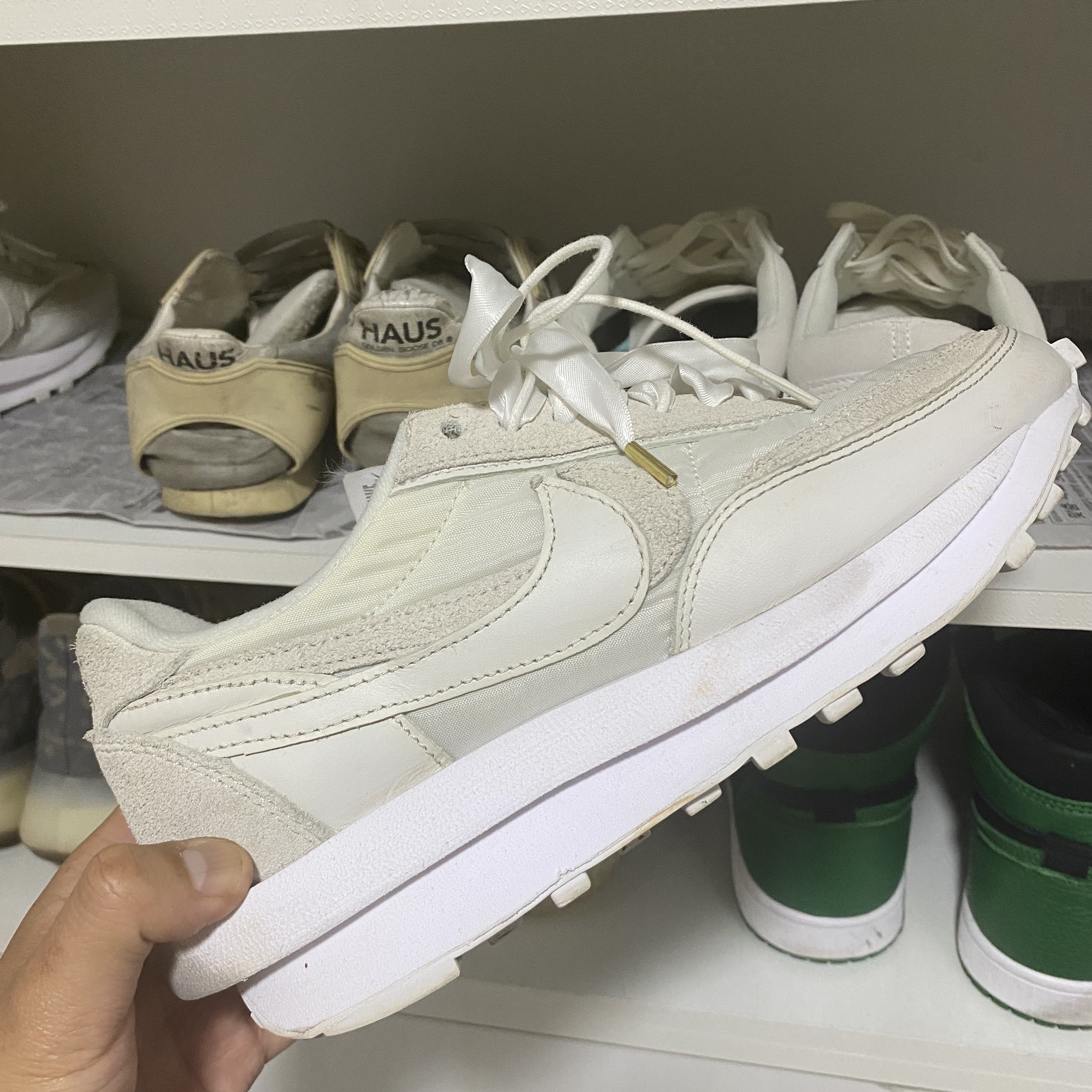 Nike x Sacai LDWaffle White Nylon 착용 스타일