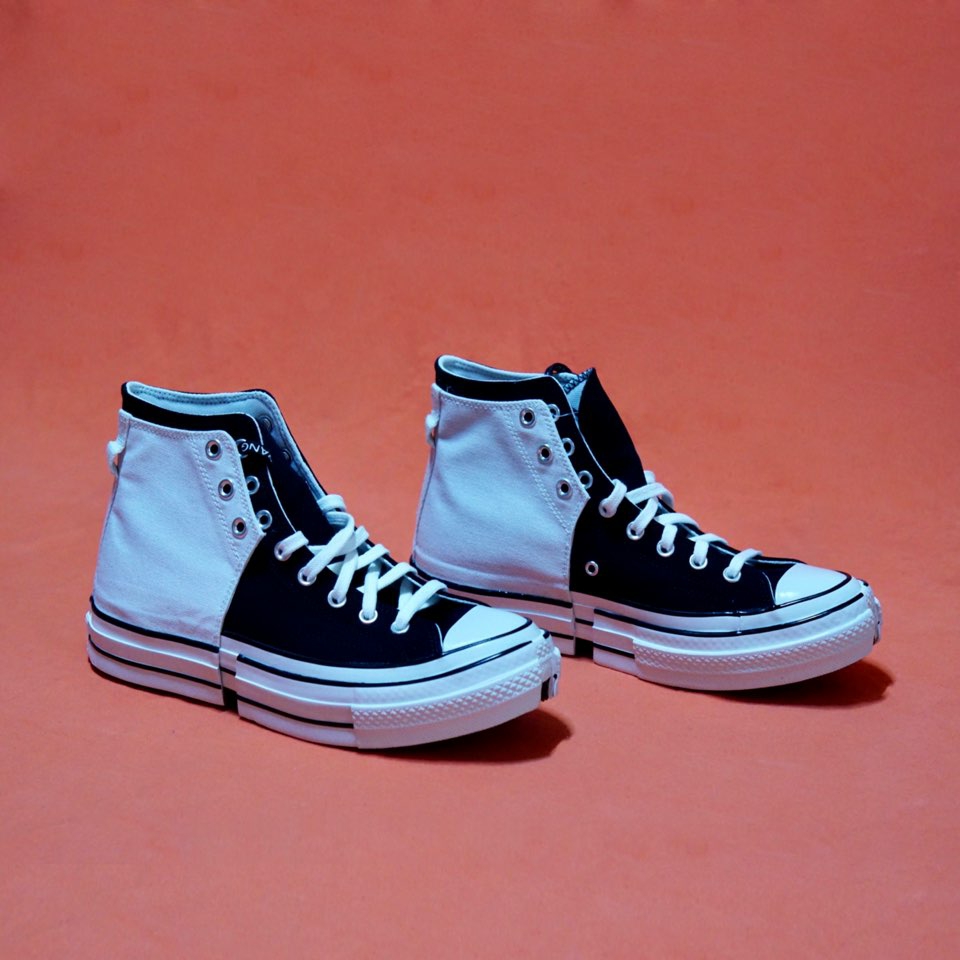 Converse x Feng Chen Wang Chuck 70 2-in-1 Natural Ivory Black 착용 스타일 - 2