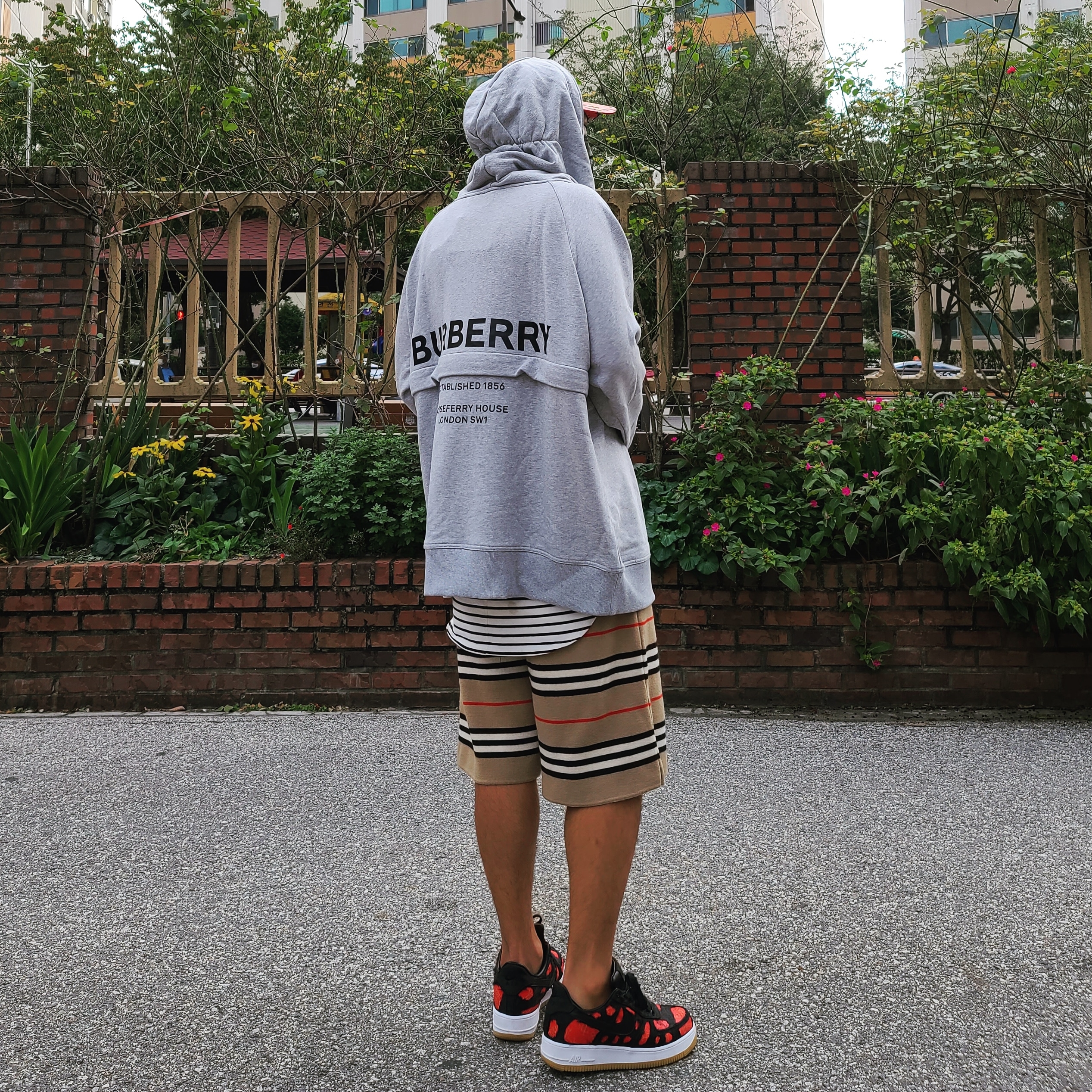 Nike x Clot x Fragment Air Force 1 Low Black Silk 착용 스타일 - 2