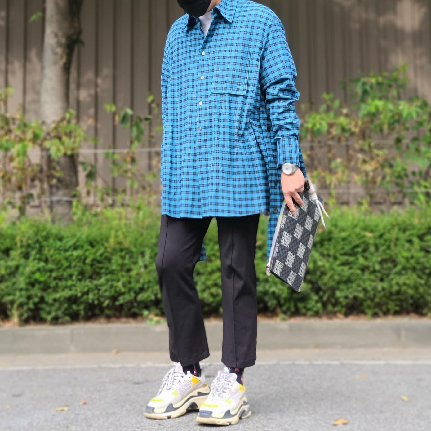 Balenciaga Triple S Yellow Grey 2019 착용 스타일