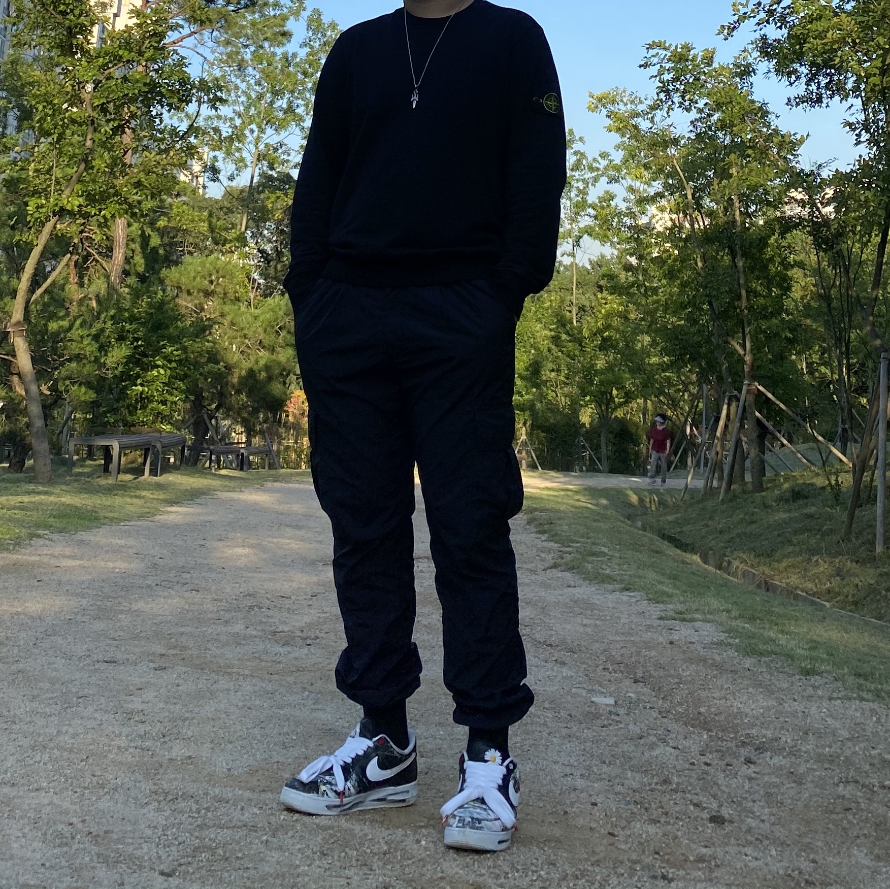 Nike x Peaceminusone Air Force 1 Low Para-Noise 착용 스타일