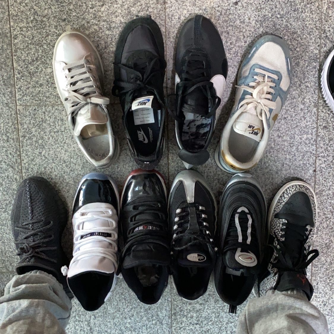 Jordan 11 Retro Concord 2018, Jordan 11 Retro Bred 2019 착용 스타일
