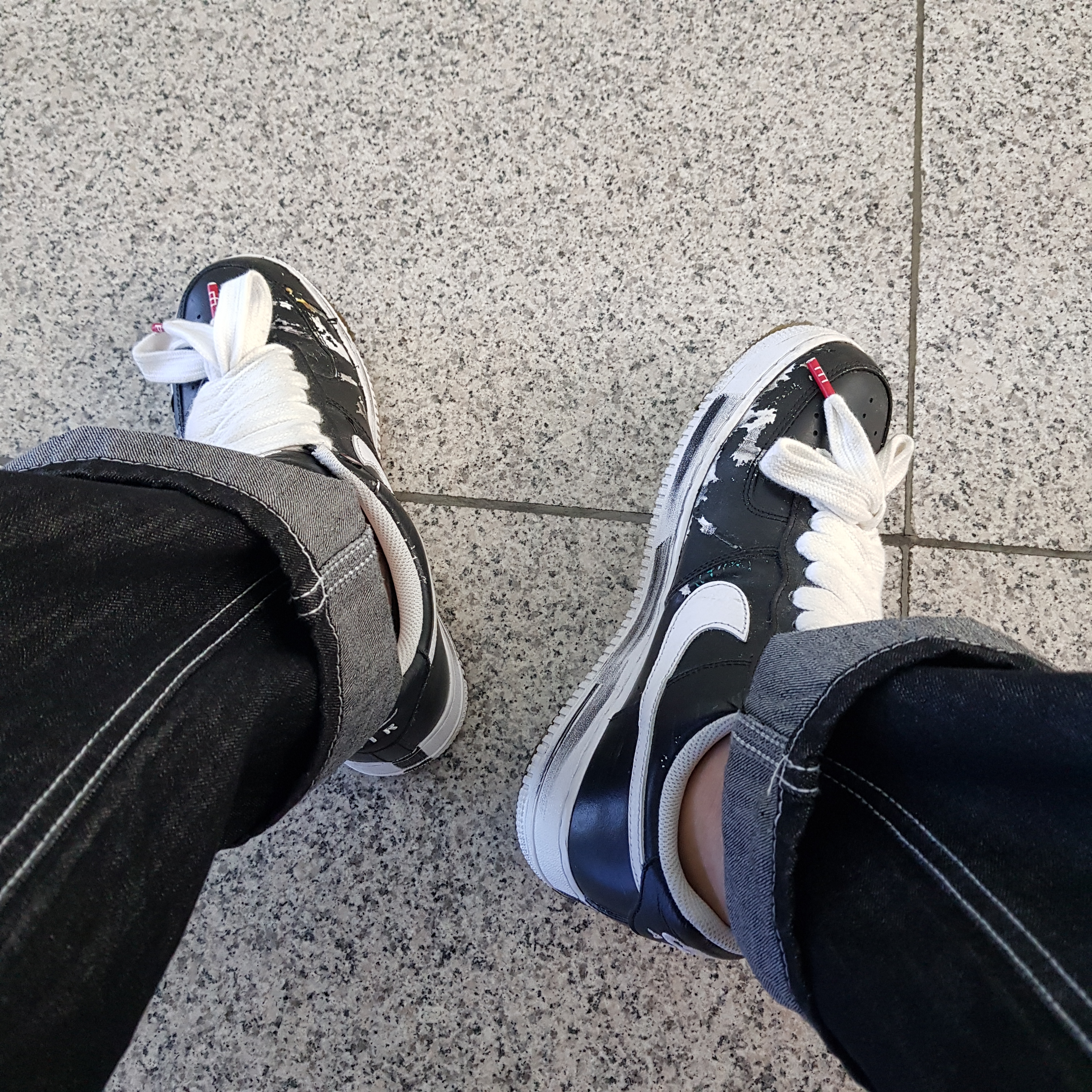 Nike x Peaceminusone Air Force 1 Low Para-Noise 착용 스타일