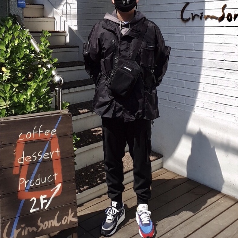 Nike x Sacai LDWaffle Blue Multi, Nike x Sacai LDWaffle Black 착용 스타일