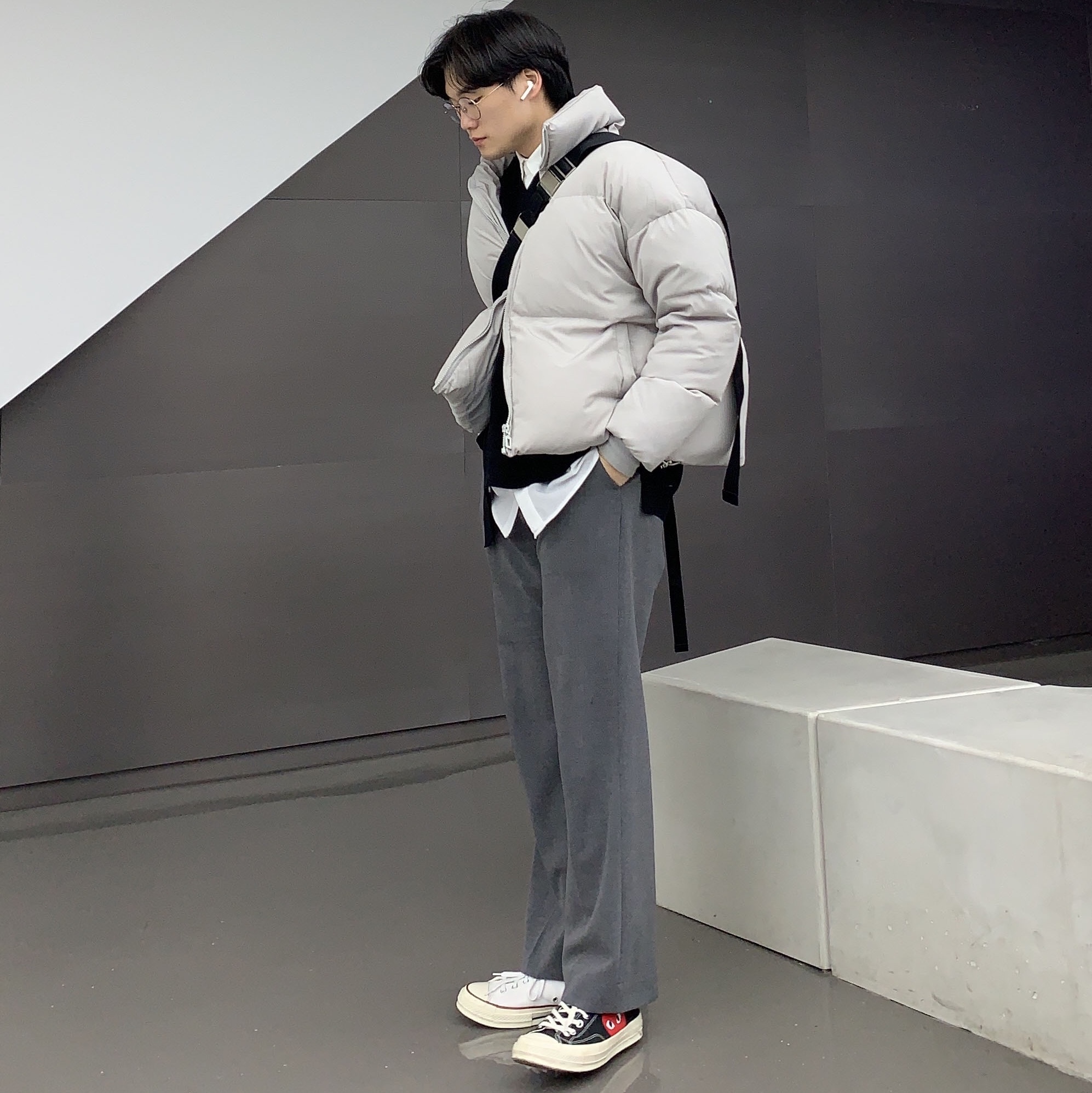 Converse x Play Comme des Garcons Chuck 70 Ox Black 착용 스타일