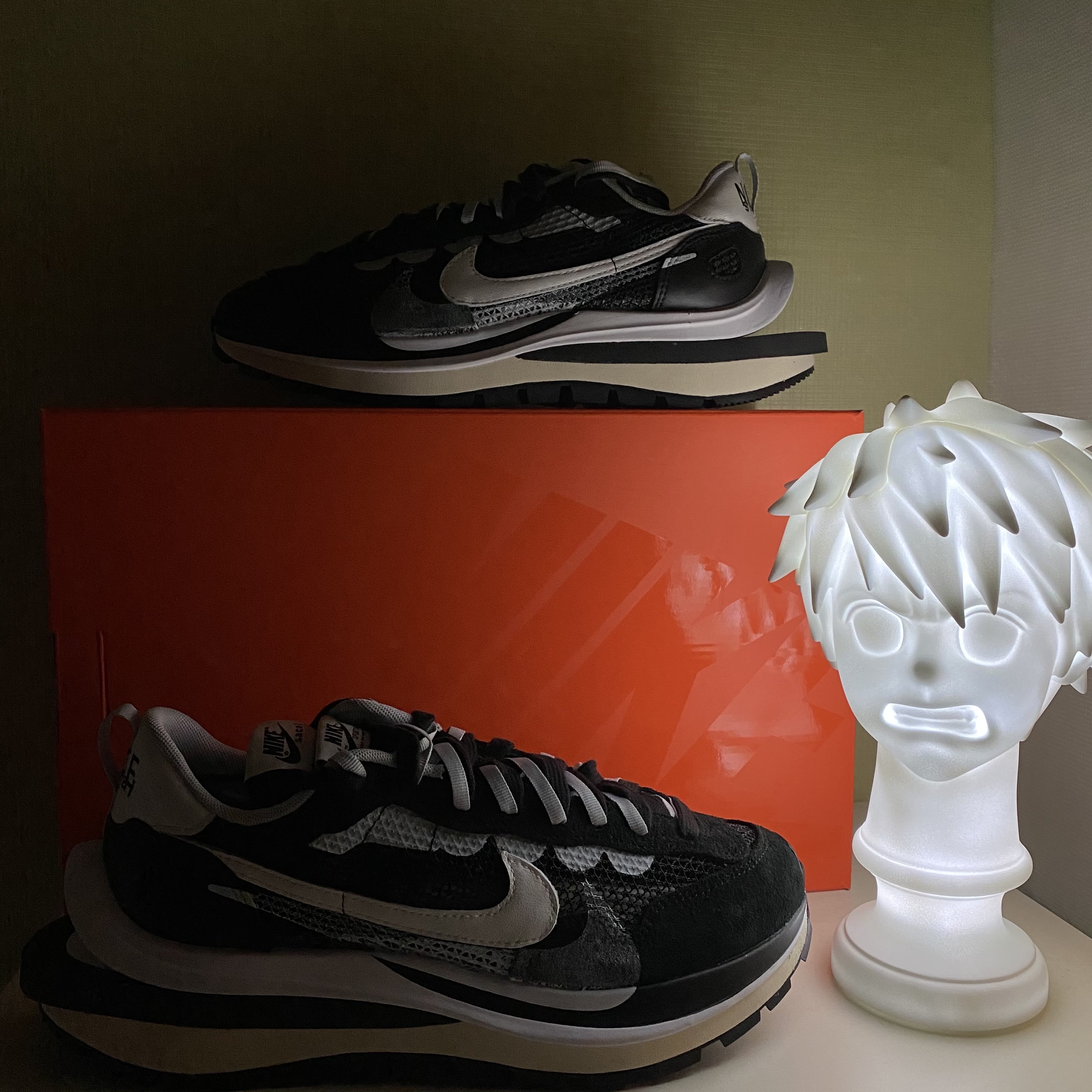 Nike x Sacai VaporWaffle Black White 착용 스타일