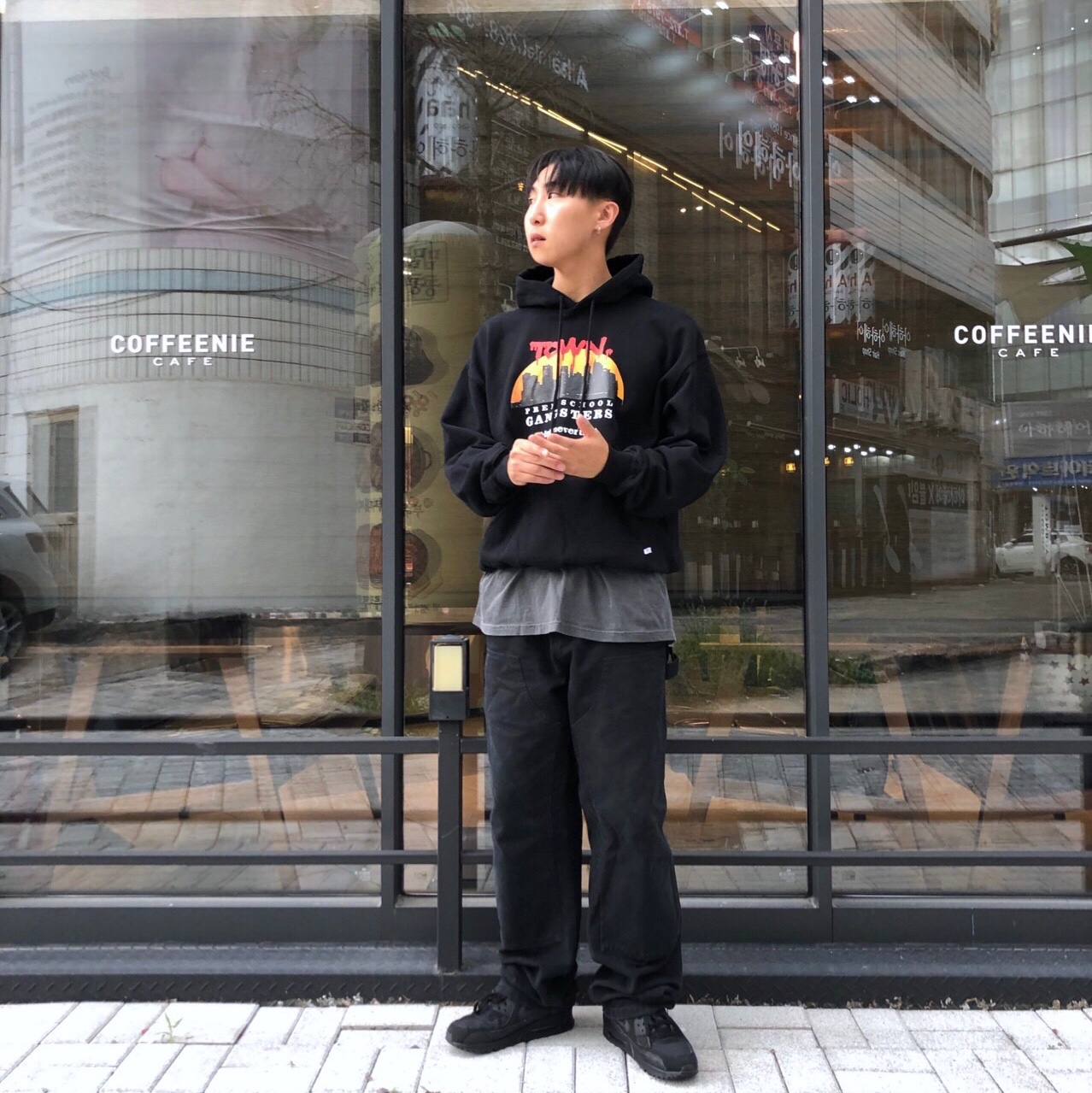 Nike Air Max 90 Triple Black 2018 착용 스타일