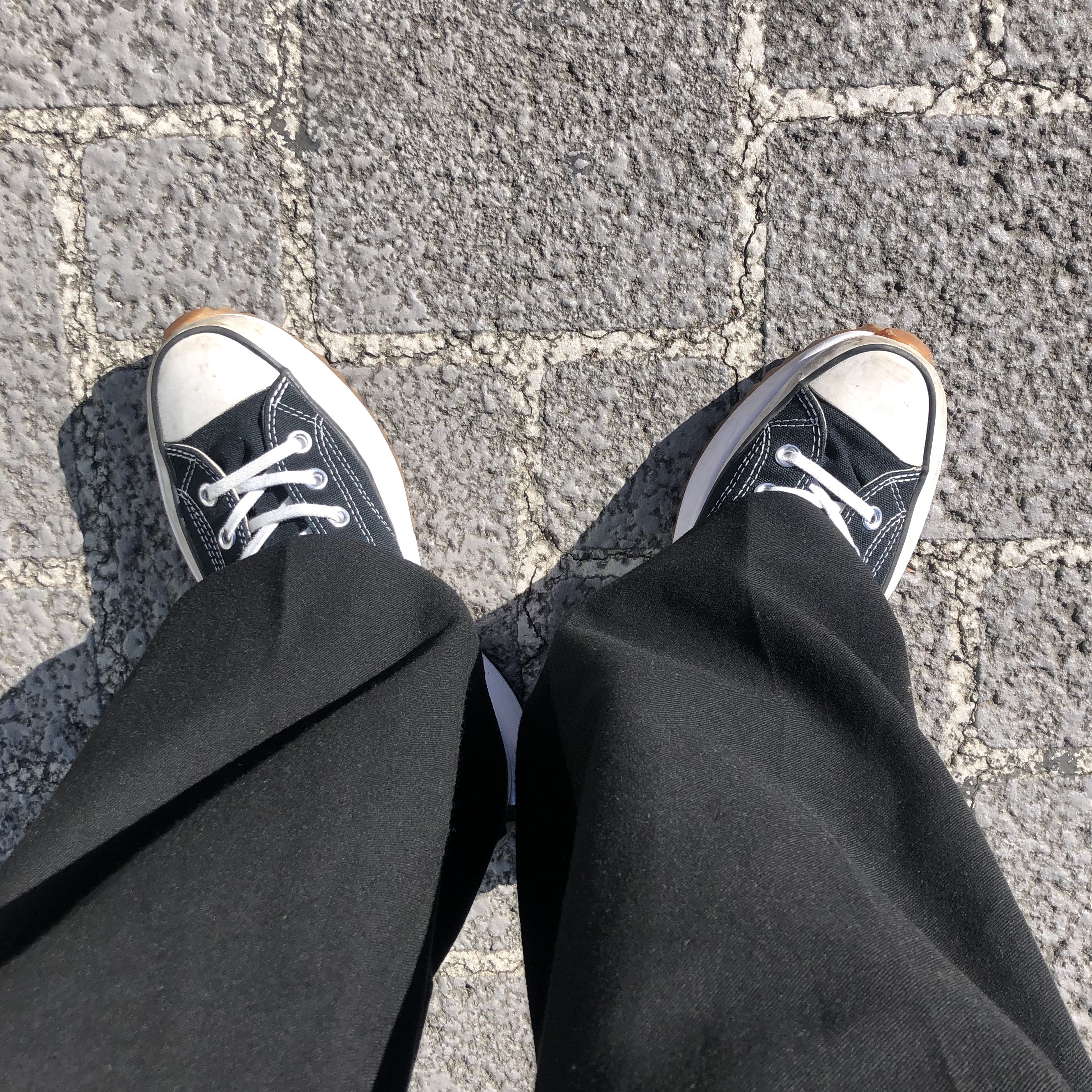 Converse Run Star Hike Hi Black White Gum 착용 스타일
