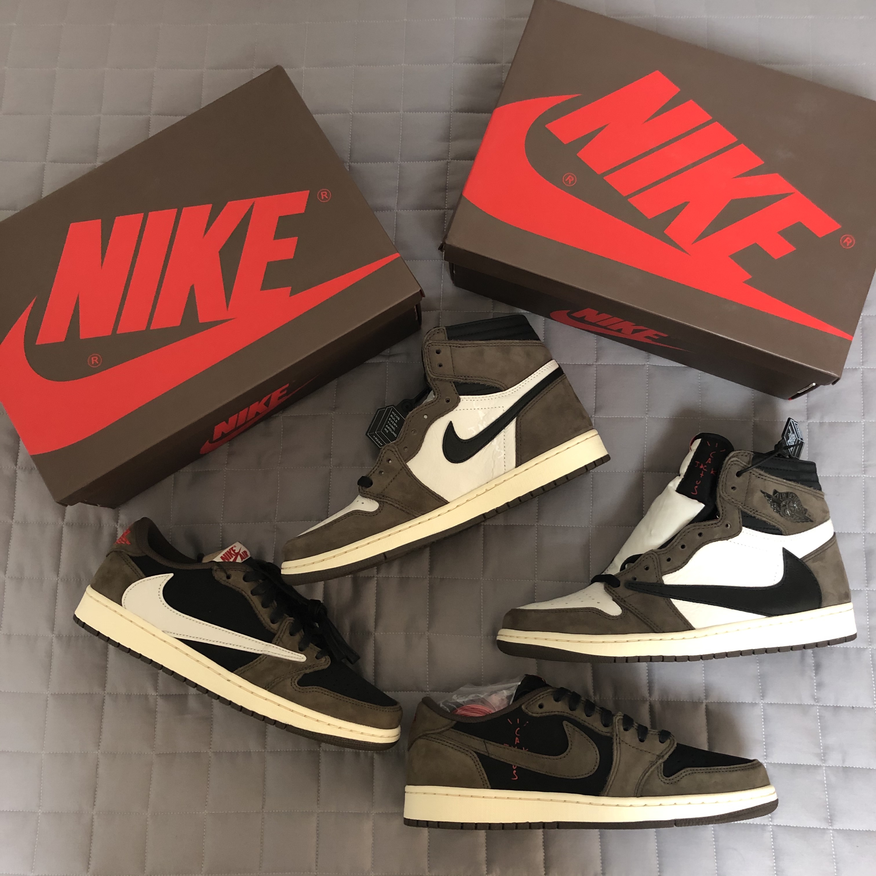 Jordan 1 x Travis Scott Retro High OG SP Mocha, Jordan 1 x Travis Scott Retro Low OG SP Mocha 착용 스타일