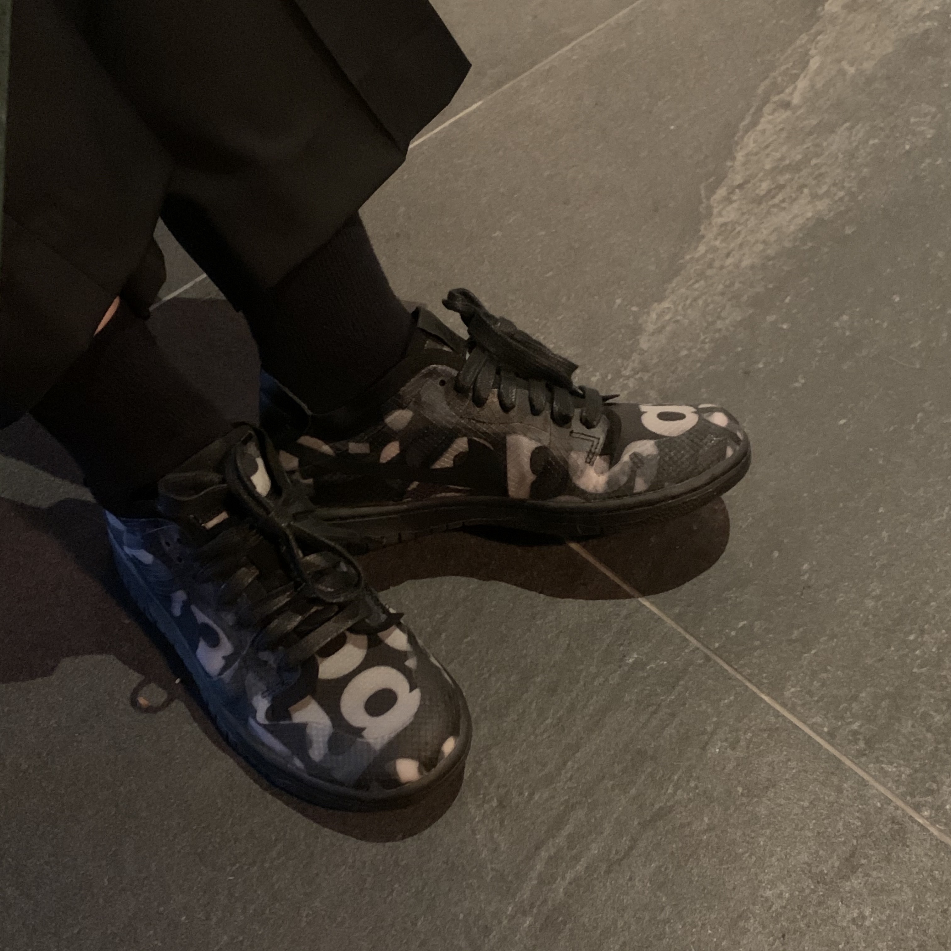 (W) Nike x Comme des Garcons Dunk Low Print 착용 스타일