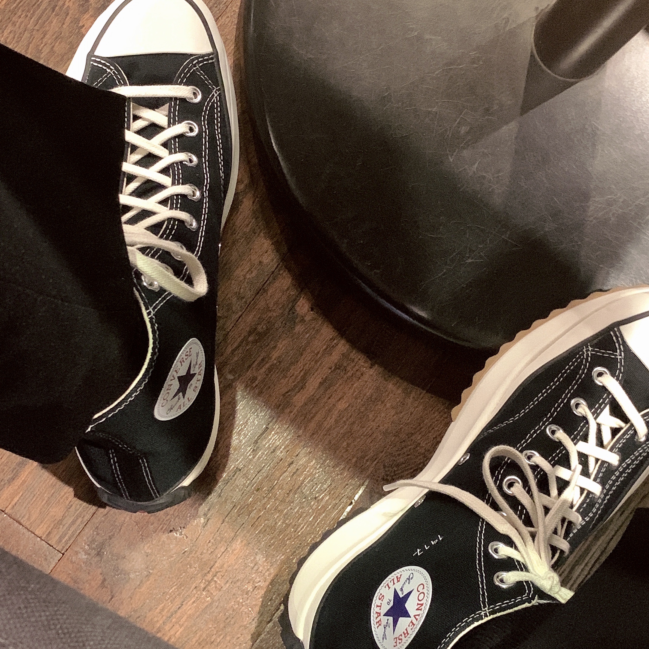Converse x JW Anderson Run Star Hike Hi Black 착용 스타일