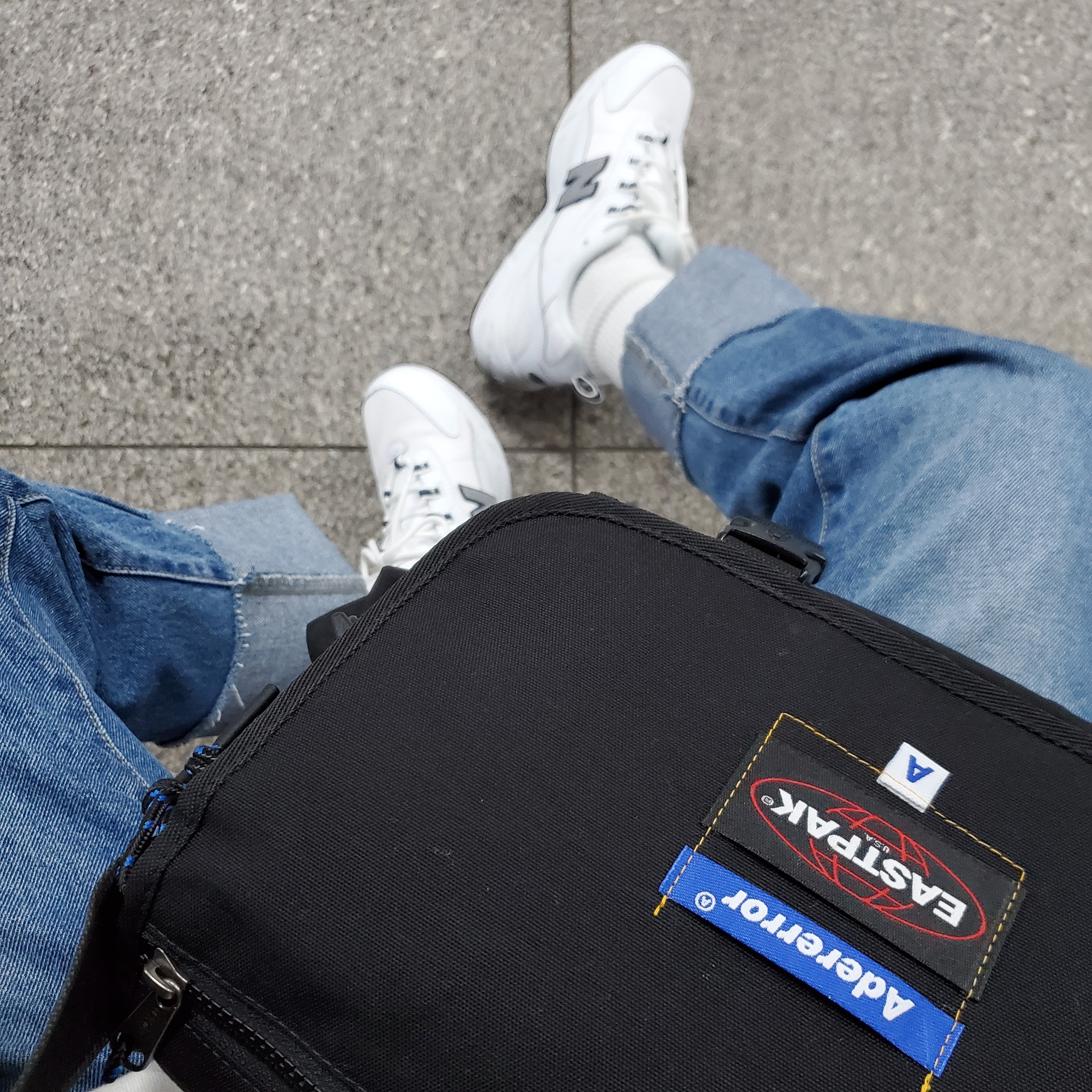 New Balance 615 White 착용 스타일