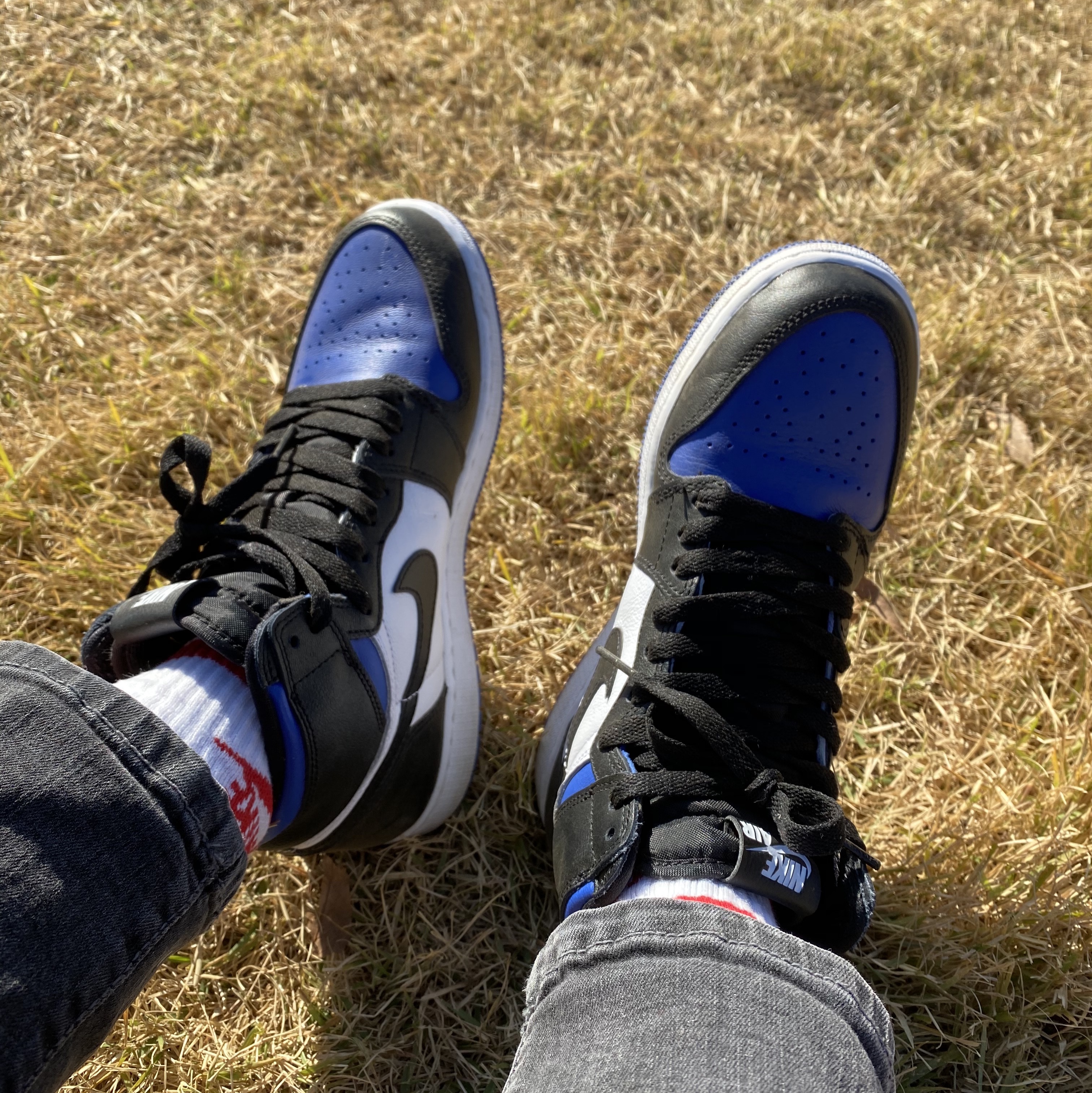 (GS) Jordan 1 Retro High OG Royal Toe 착용 스타일 - 2
