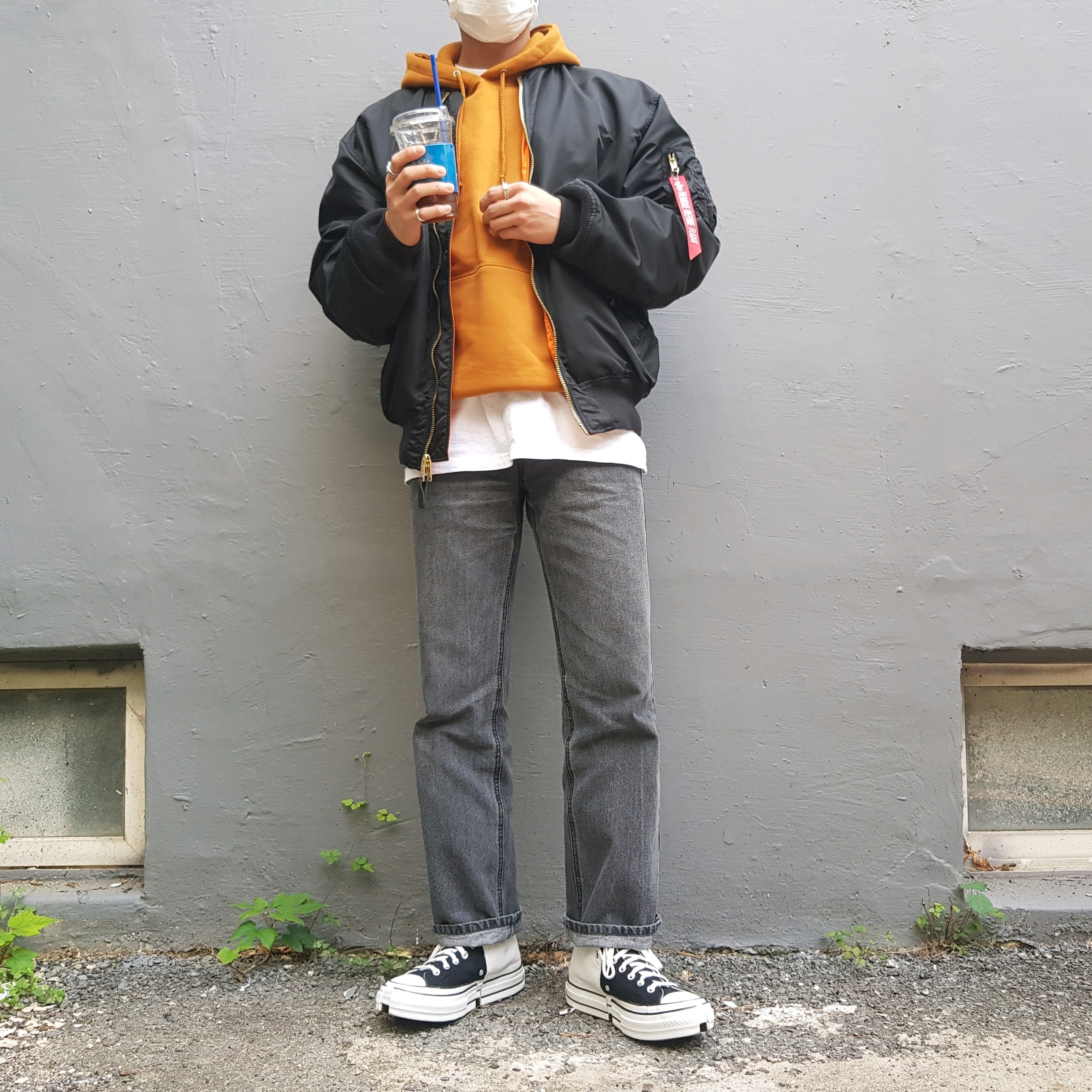Converse x Feng Chen Wang Chuck 70 2-in-1 Natural Ivory Black 착용 스타일