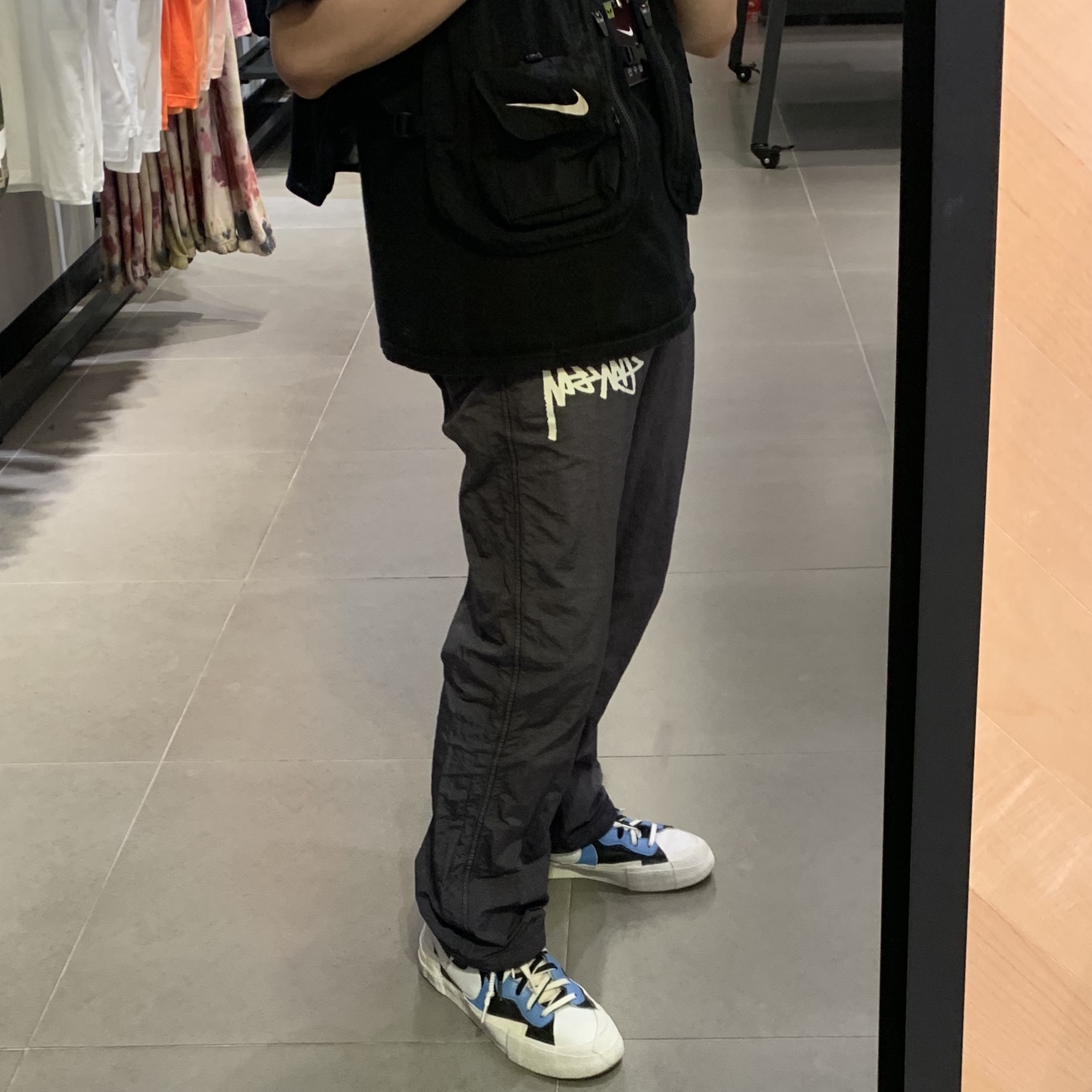 Nike x Sacai Blazer Mid White Black Legend Blue 착용 스타일