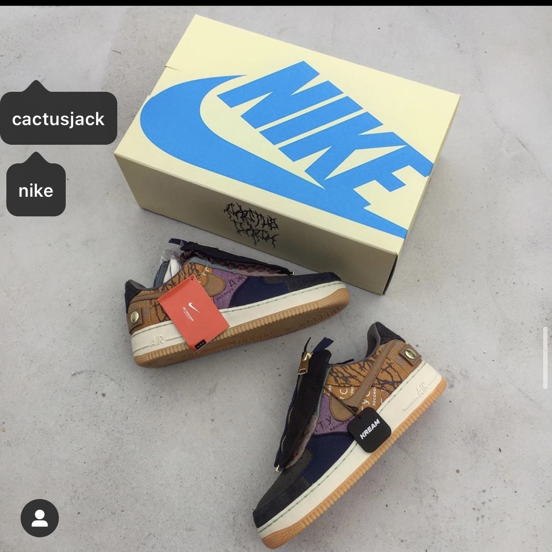 Nike x Travis Scott Air Force 1 Low Cactus Jack 착용 스타일