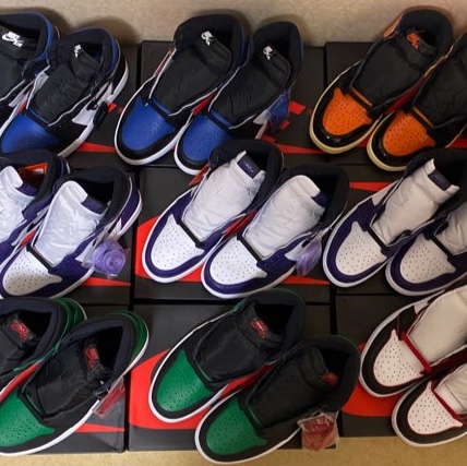 Jordan 1 Retro High OG Royal Toe, Jordan 1 Retro High OG Court Purple 2020 착용 스타일