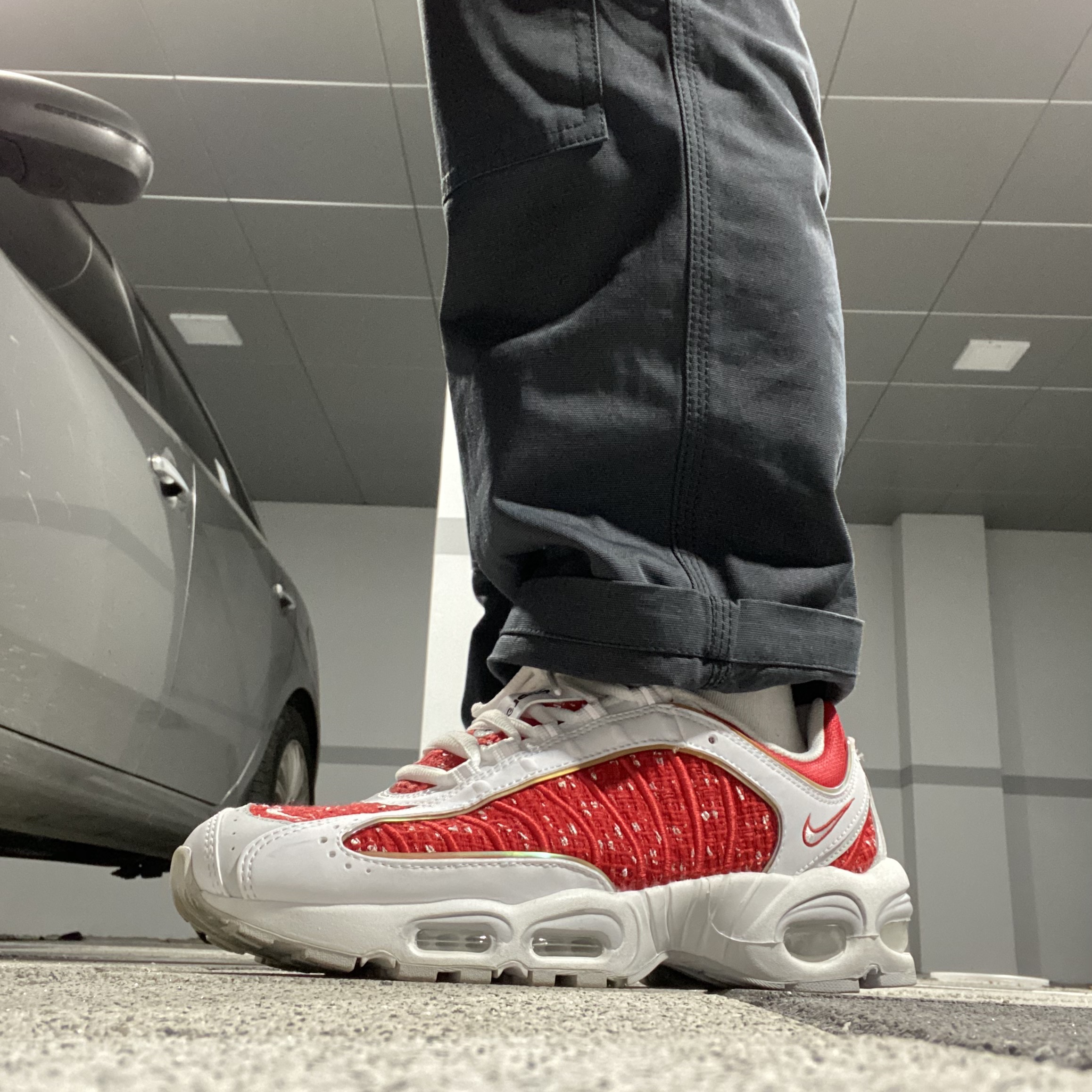 Nike x Supreme Air Max Tailwind 4 White 착용 스타일
