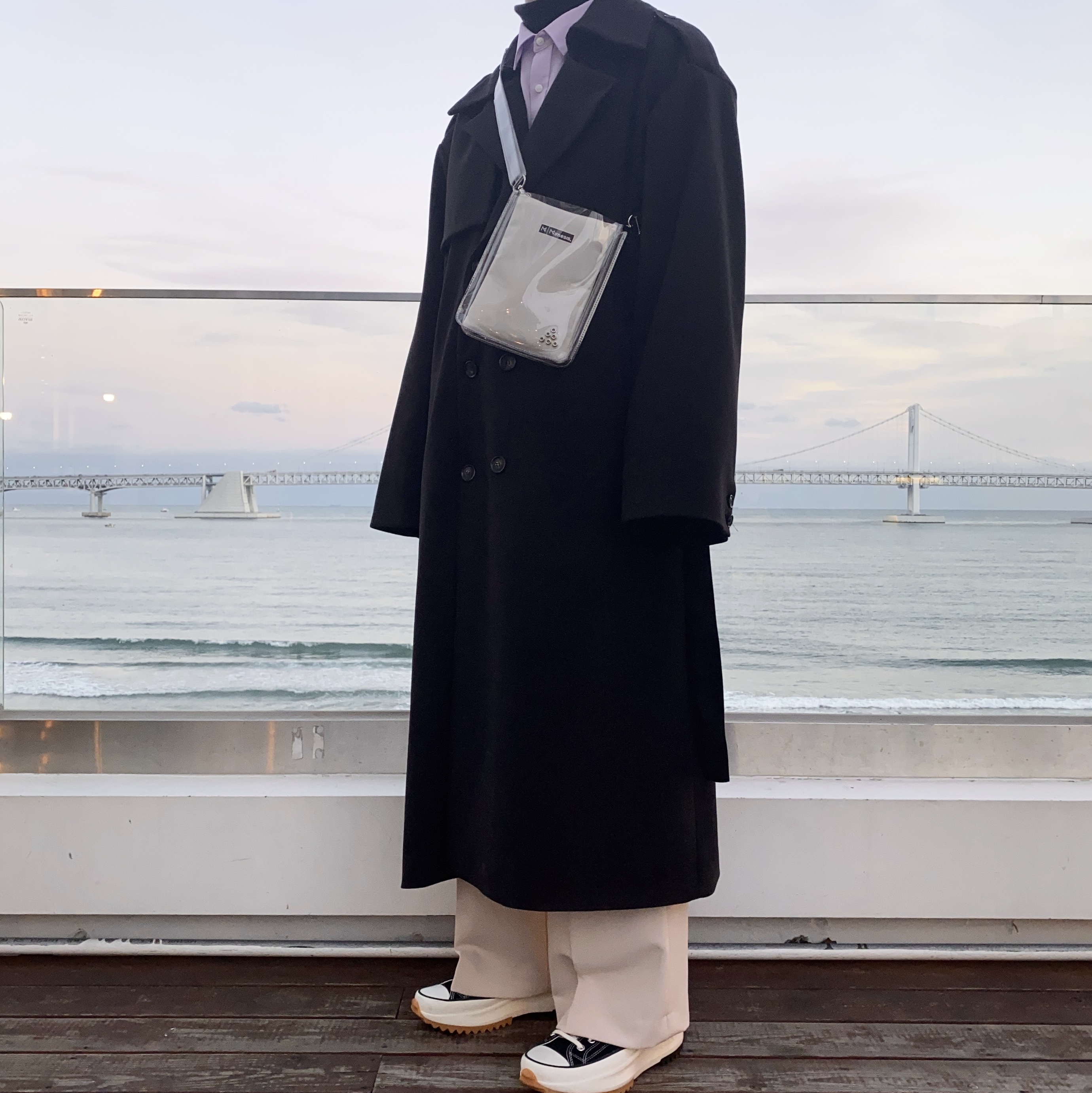 Converse x JW Anderson Run Star Hike Hi Black 착용 스타일
