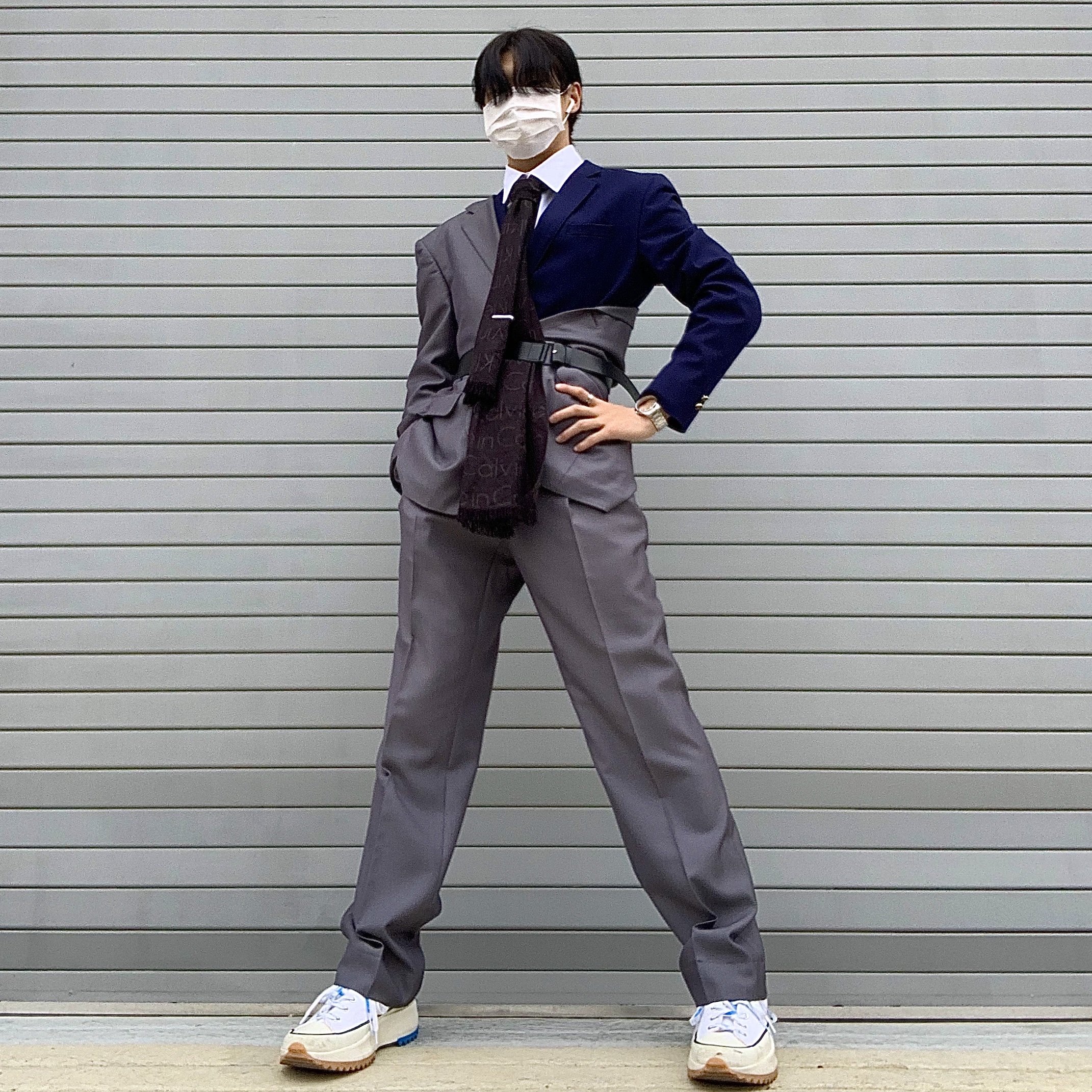 Converse x JW Anderson Run Star Hike Hi White 착용 스타일 - 5