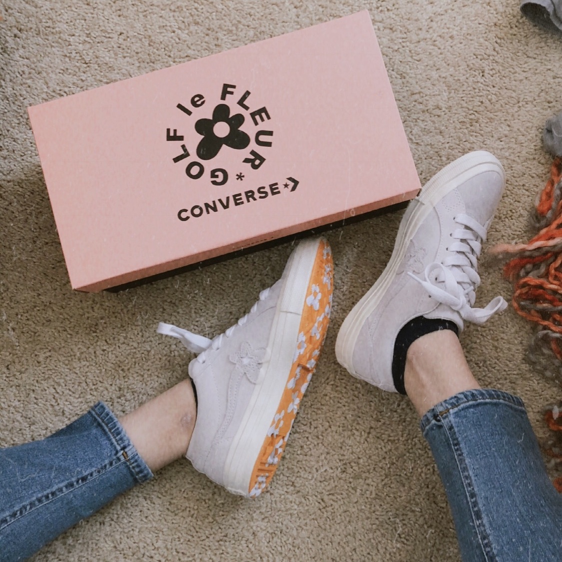 Converse x Golf le Fleur One Star Ox Mono Black 착용 스타일