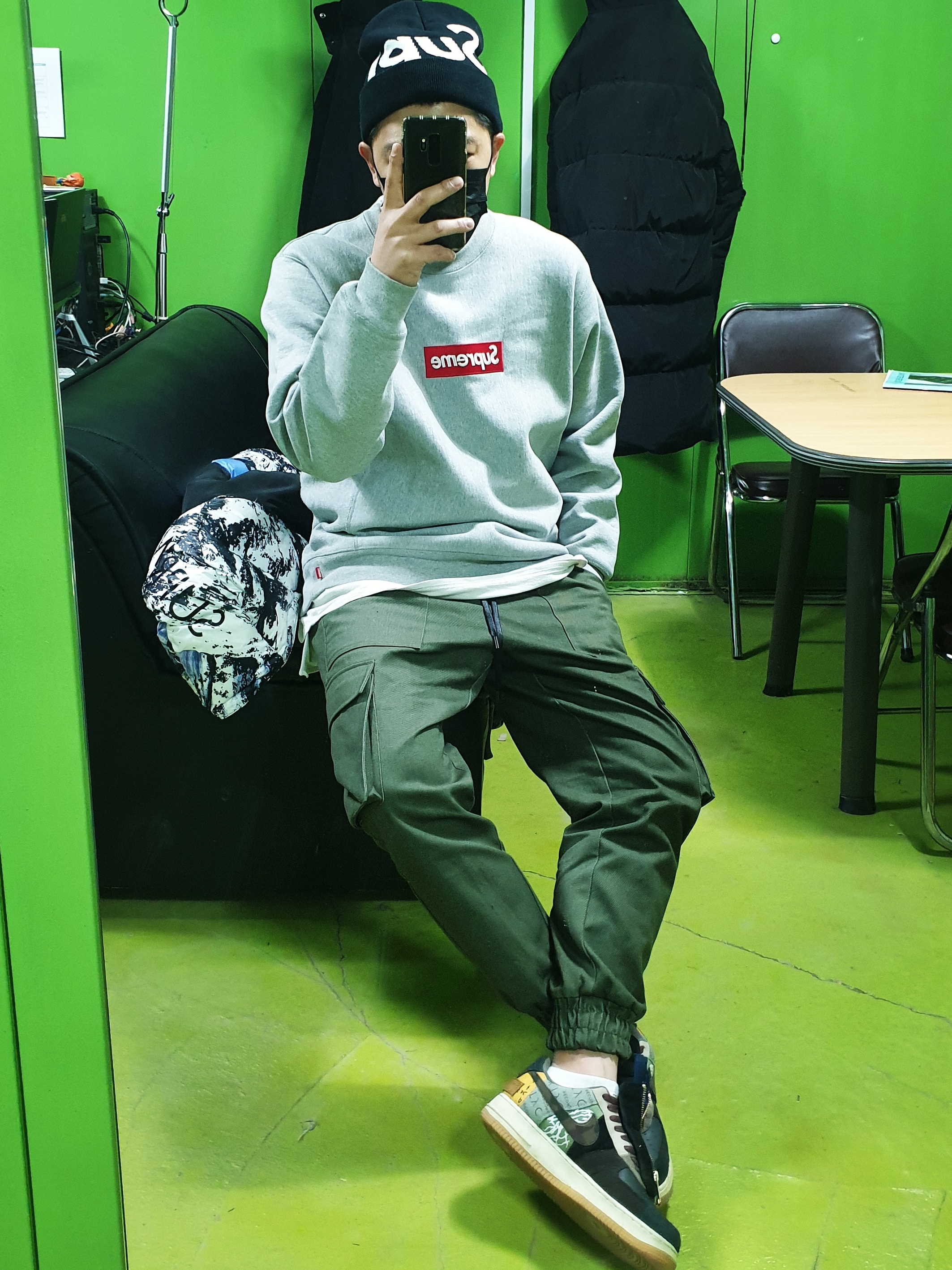 Nike x Travis Scott Air Force 1 Low Cactus Jack 착용 스타일