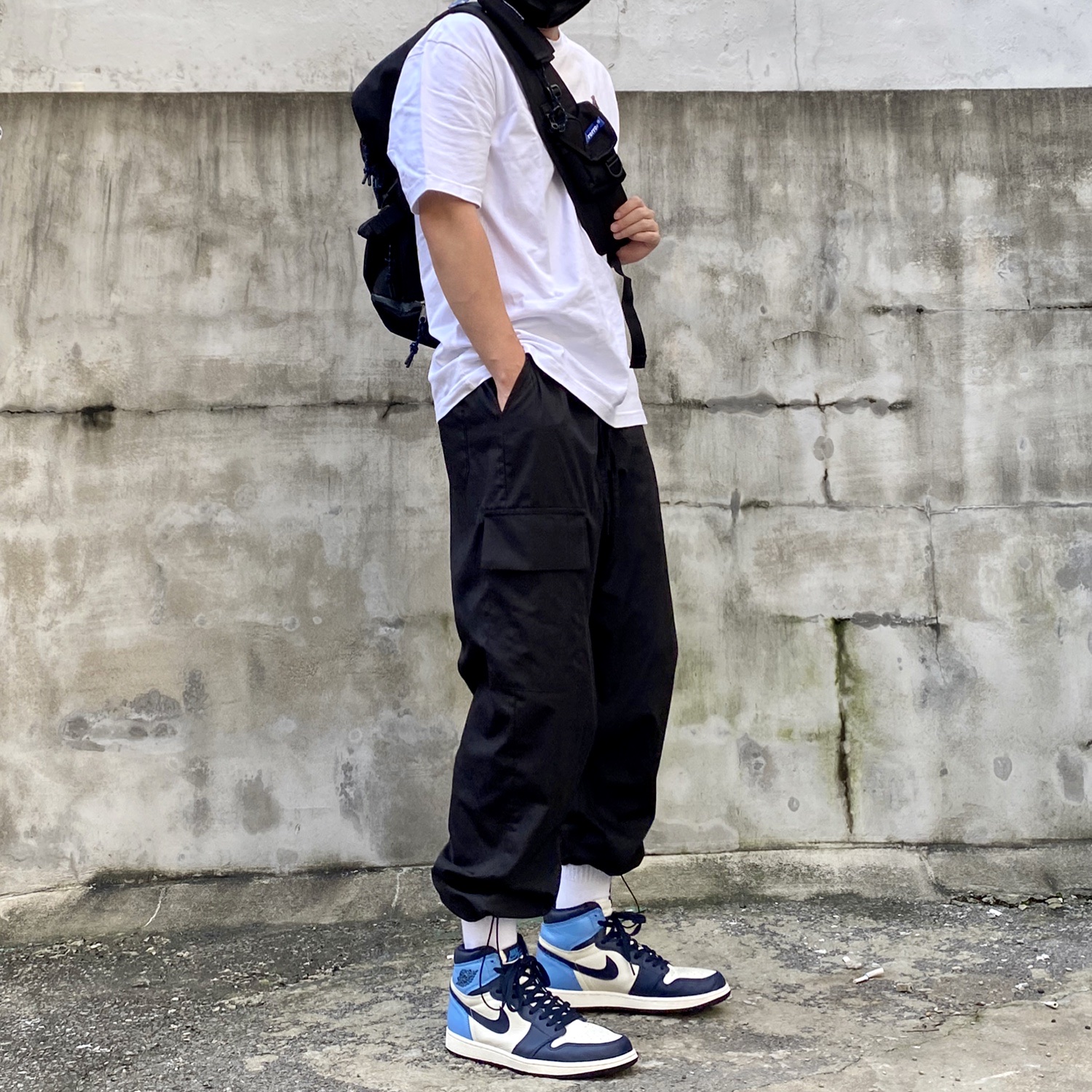 Jordan 1 Retro High Obsidian UNC 착용 스타일 - 1