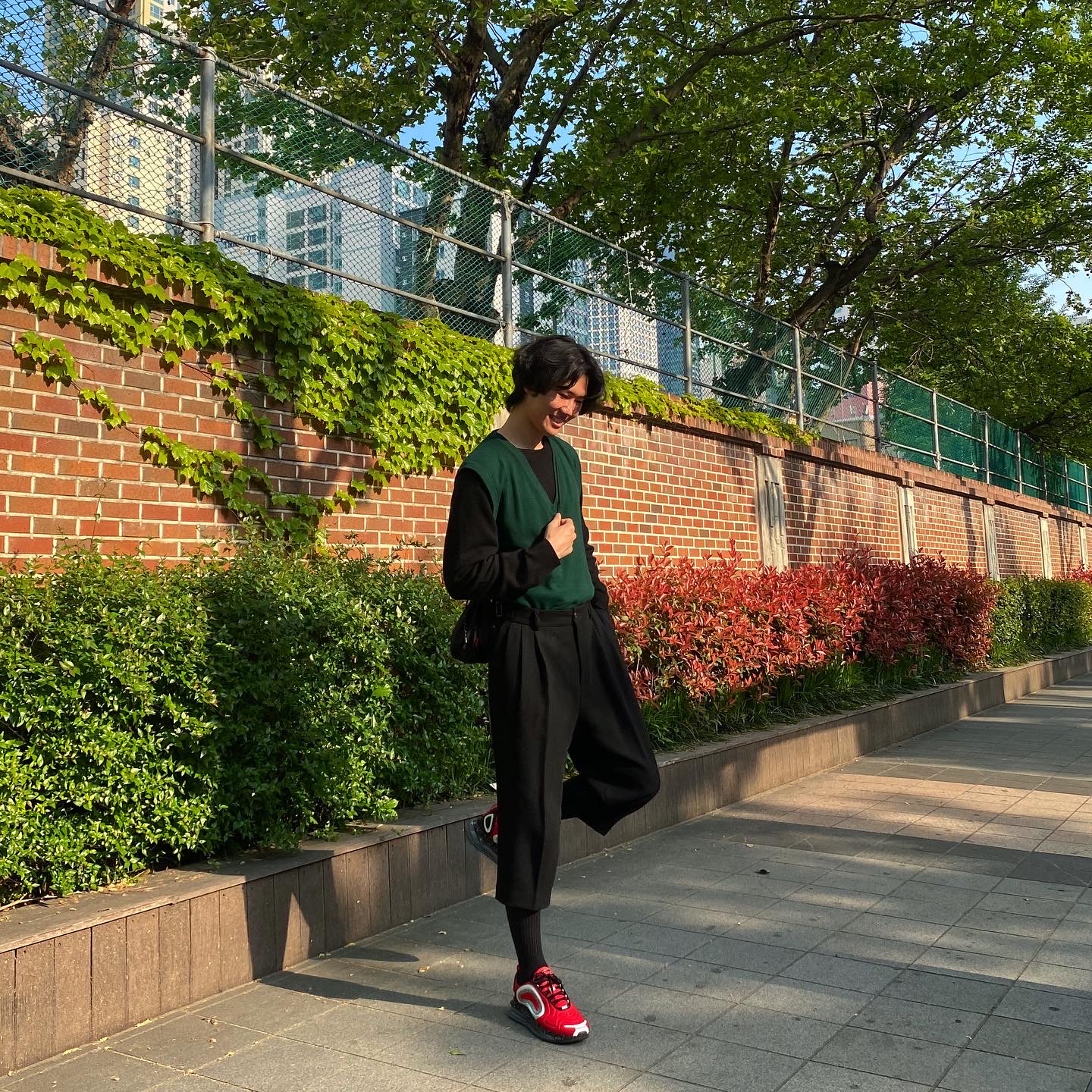 Nike x Undercover Air Max 720 Red 착용 스타일