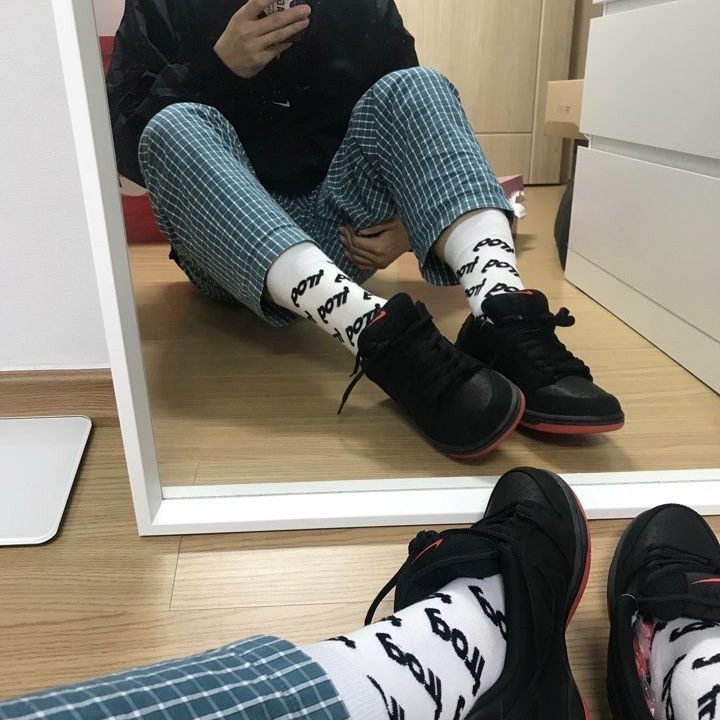 Nike x Staple SB Dunk Low Black Pigeon 착용 스타일