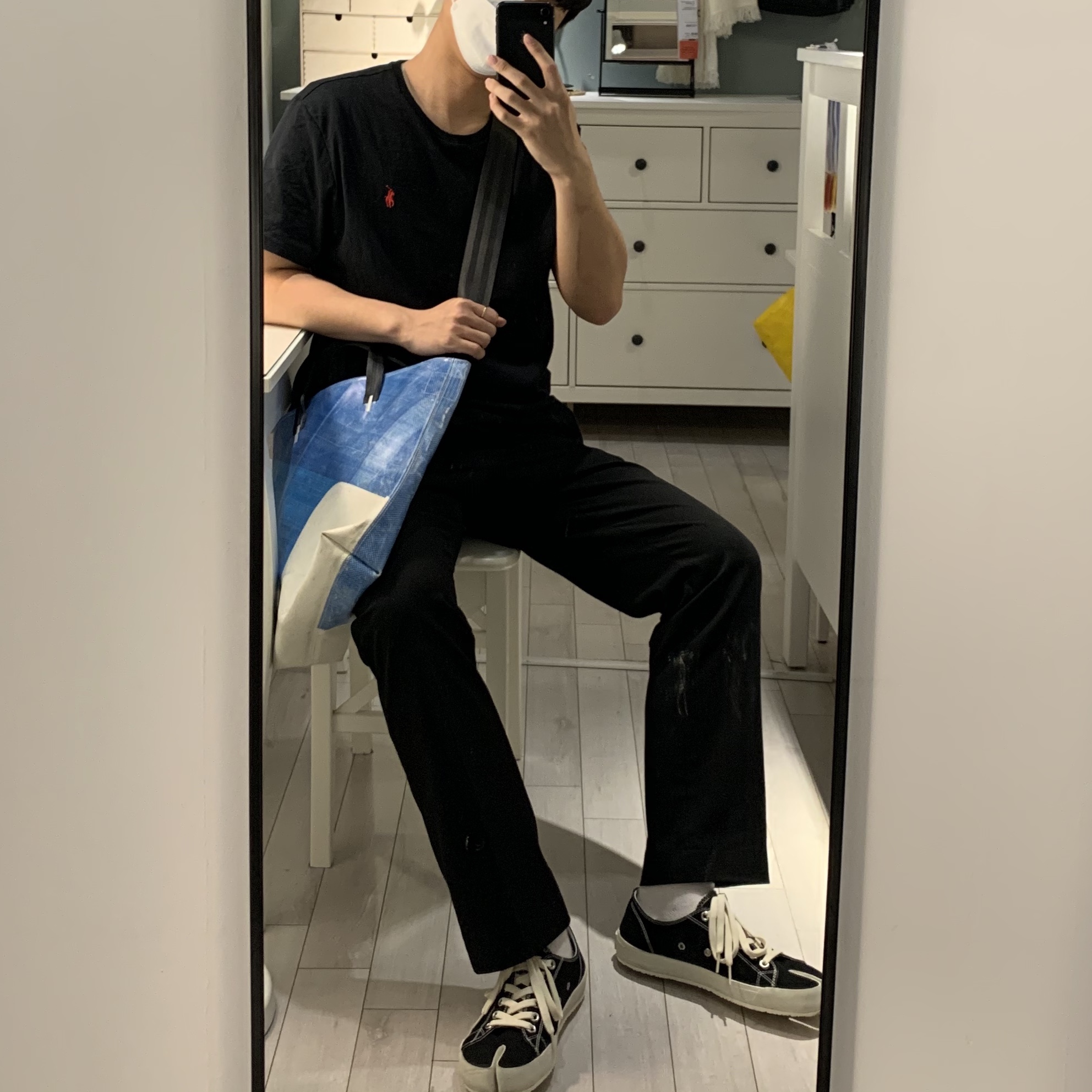 Maison Margiela Tabi Low Black 착용 스타일