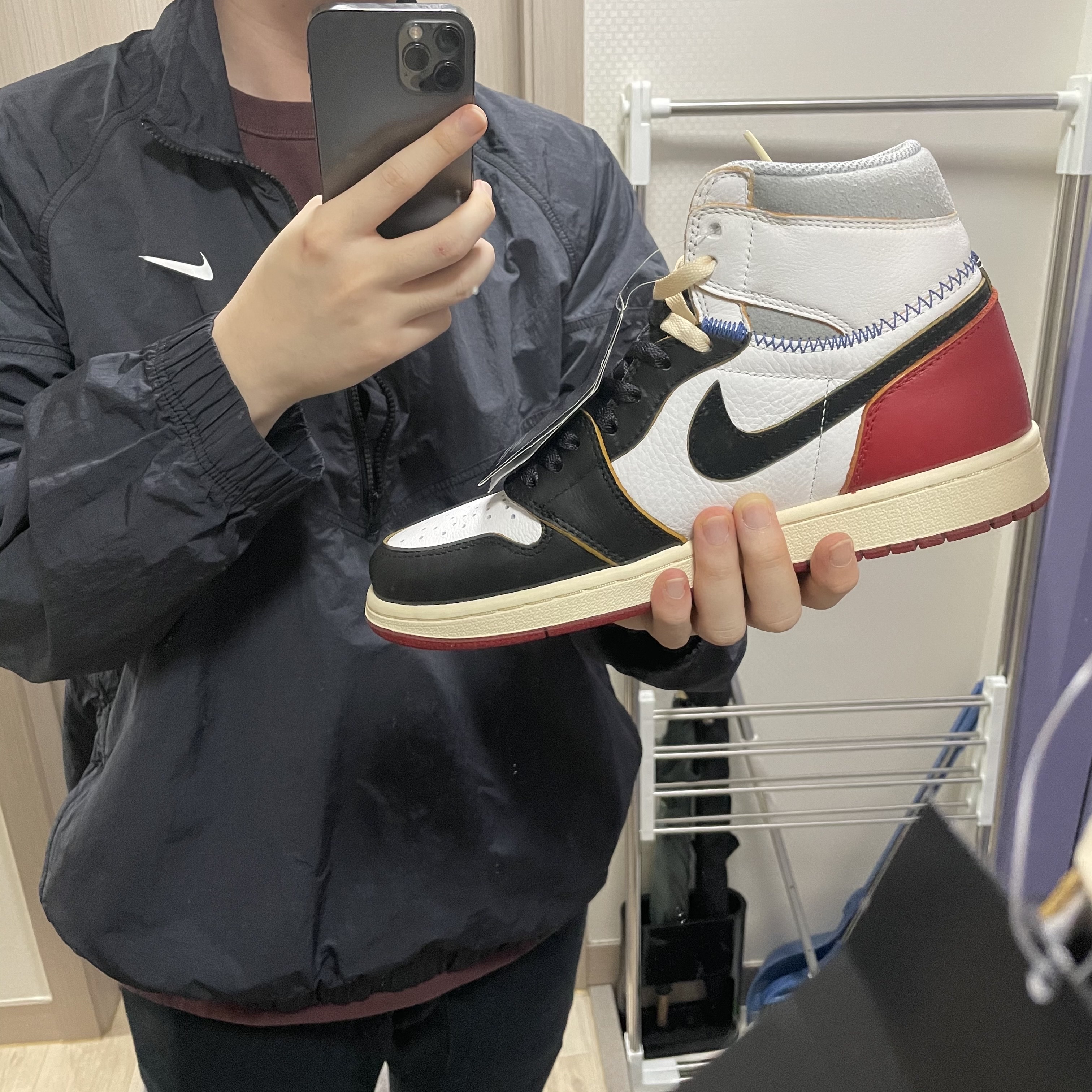 Jordan 1 x Union Retro High Black Toe 착용 스타일 - 1